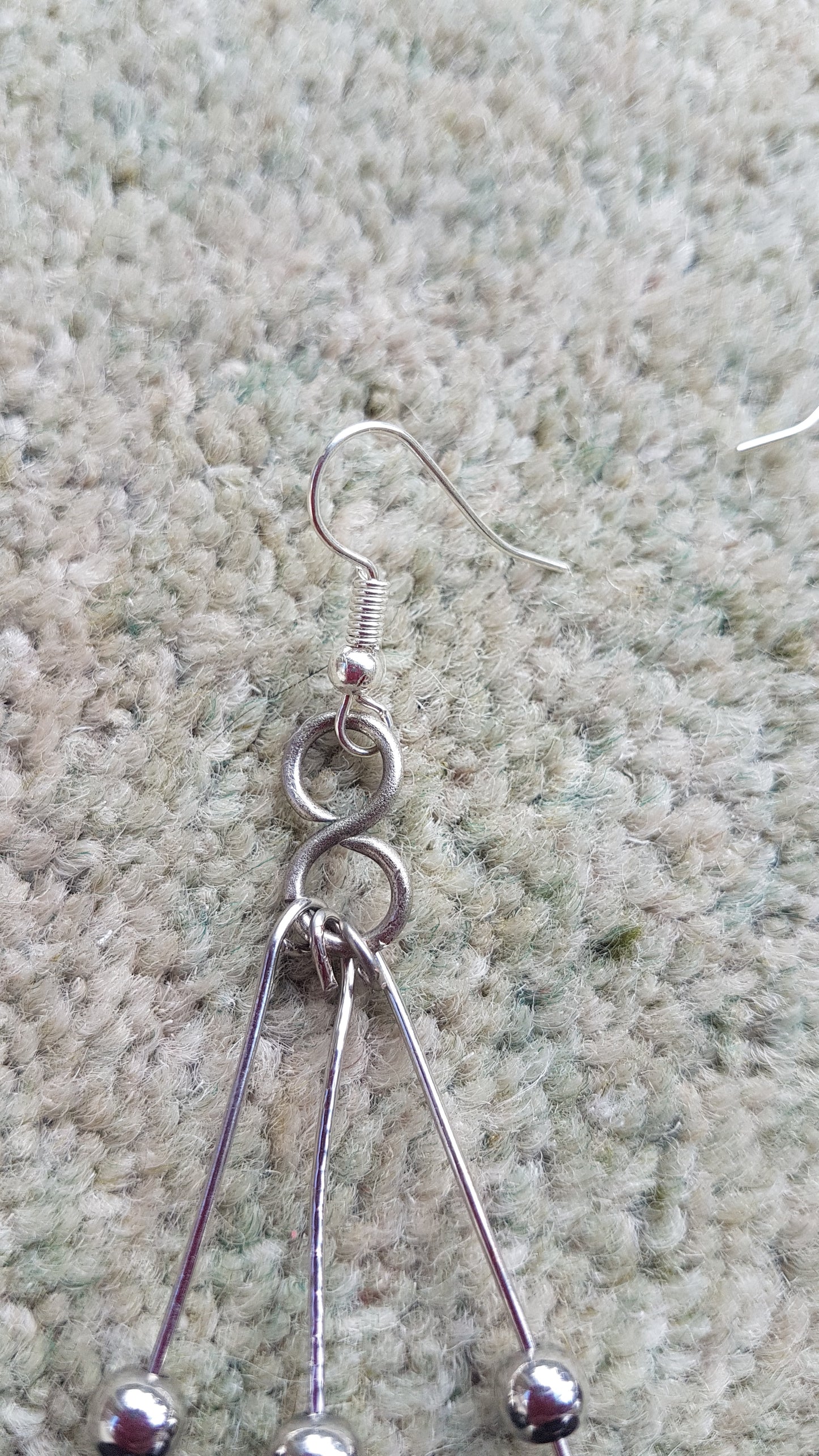 Black Bead And Pearl Earrings