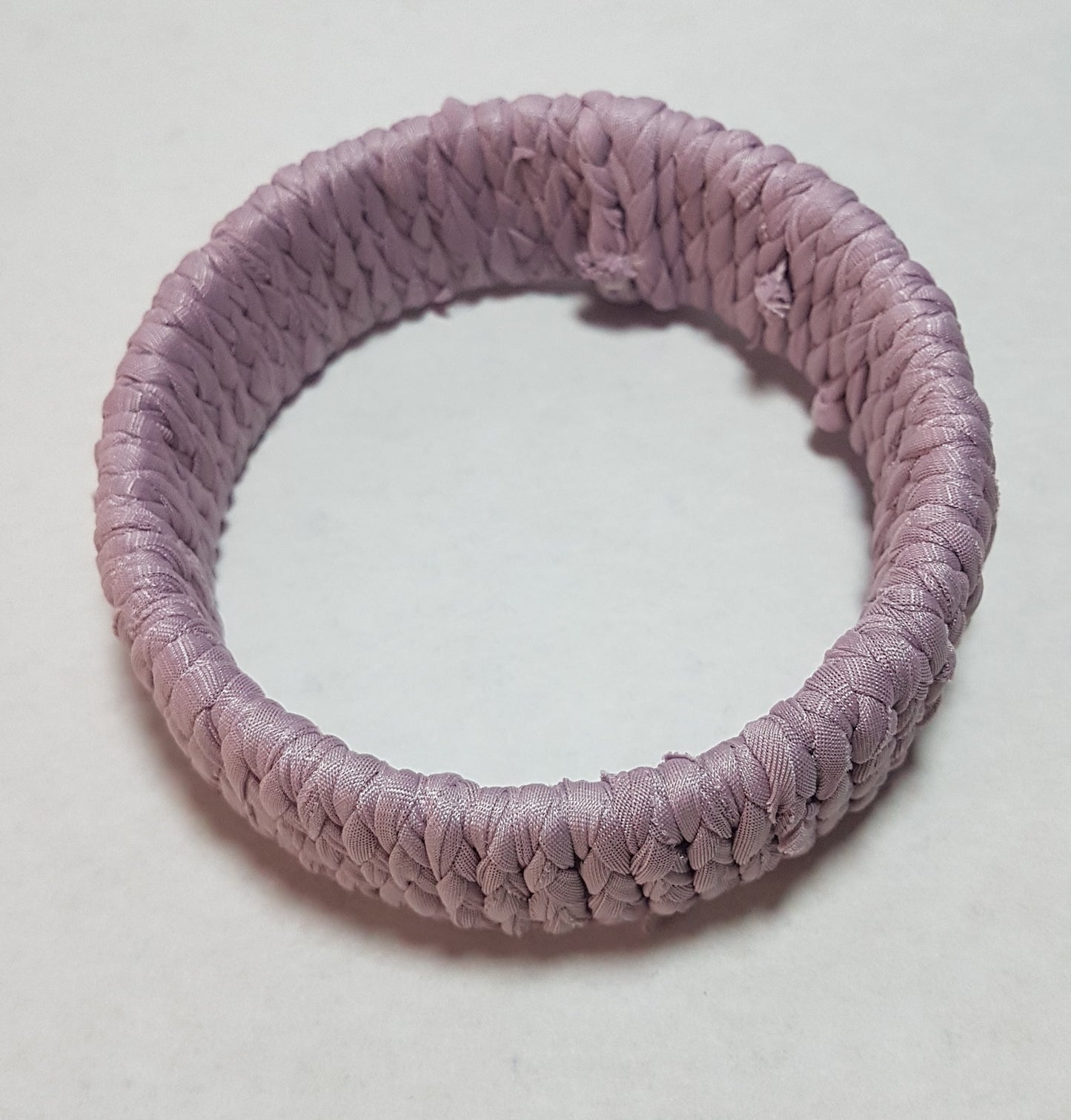 Dusky Pink Braided Chunky Bangle SMALL