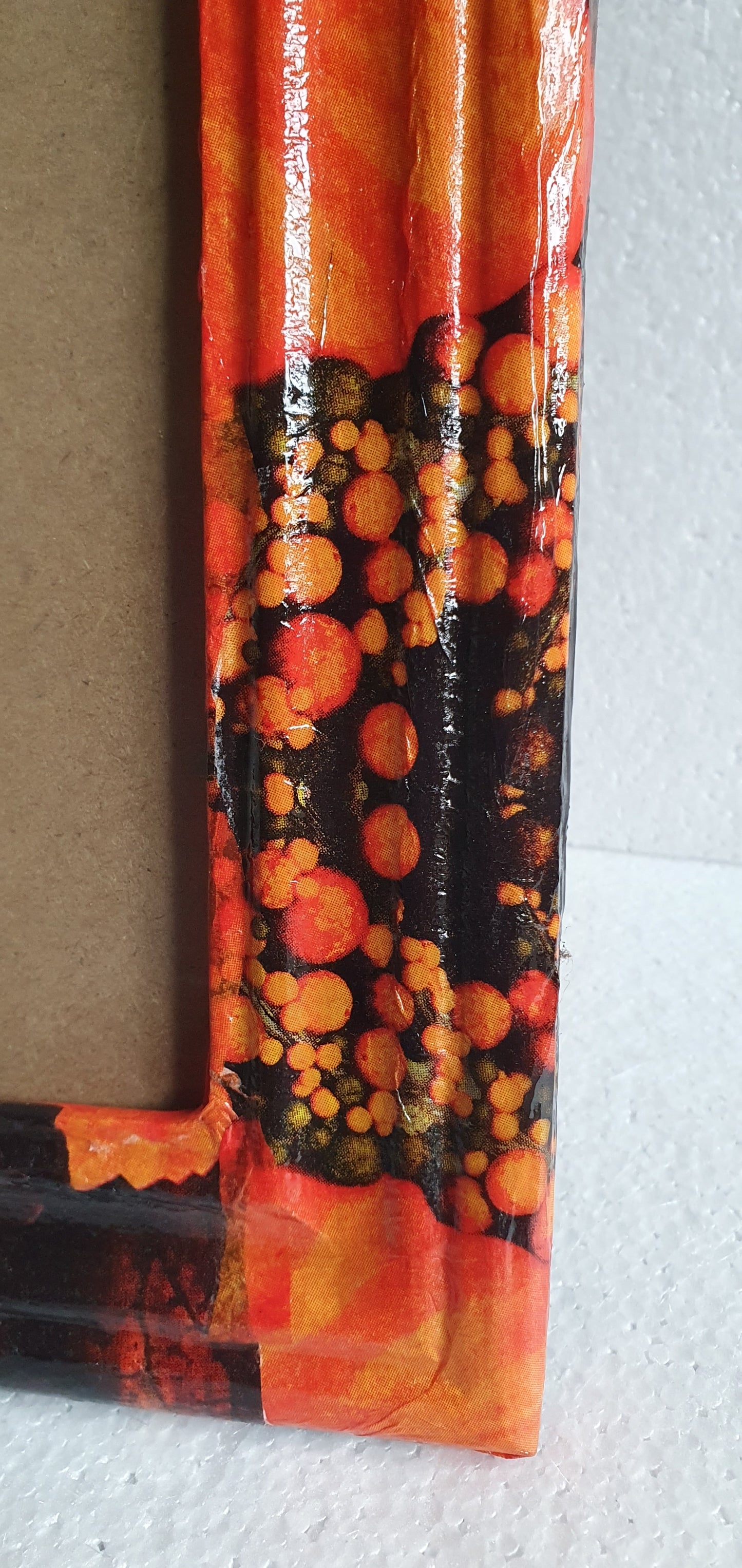 Decoupage Orange Black Abstract Photo Frame Home Decor Gift