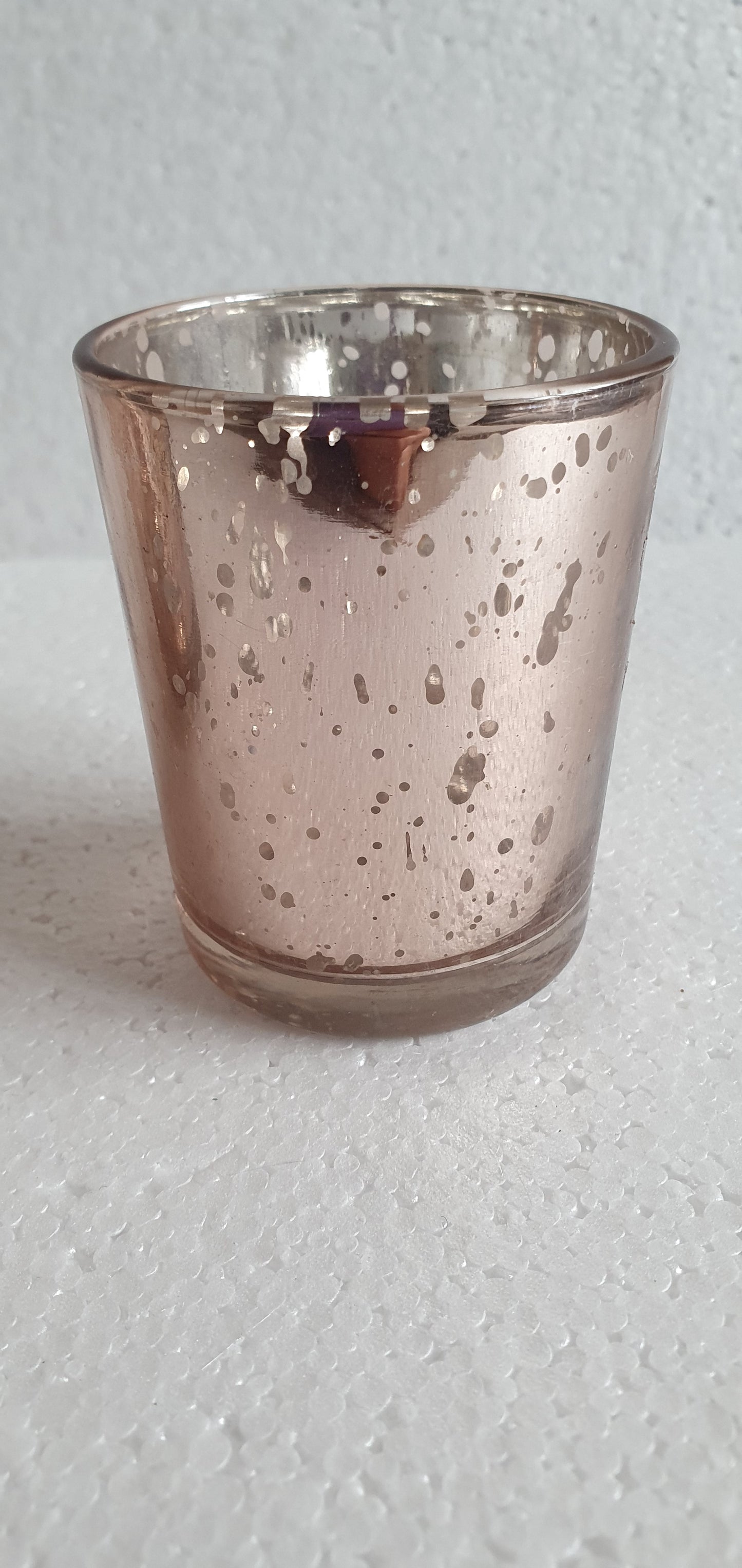 Tea Light Jar Set x 3 Pink Mirrored Bumble Bees Hand Decorated Home Decor Gift