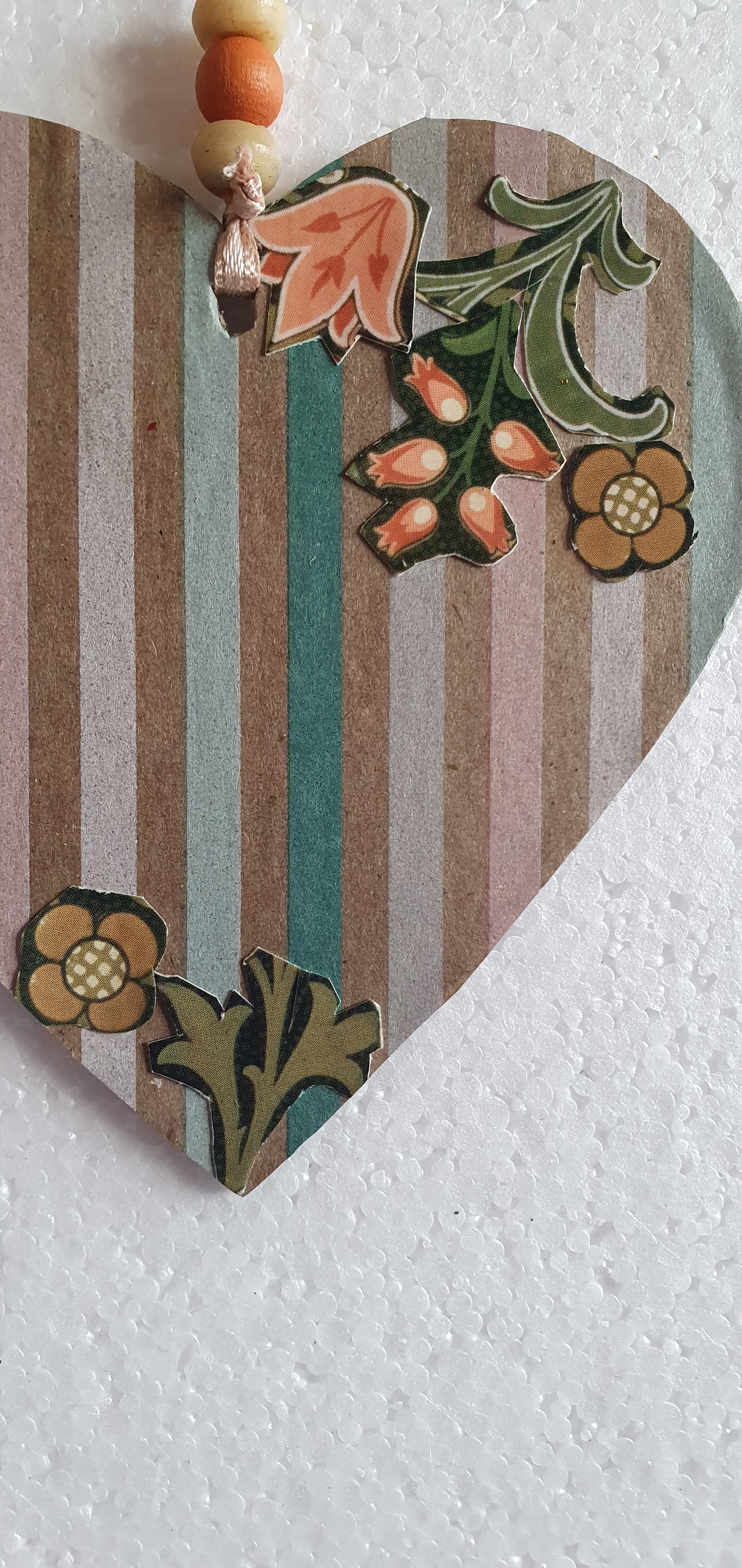 Decoupage Floral Window Hanging Home Decor Gift