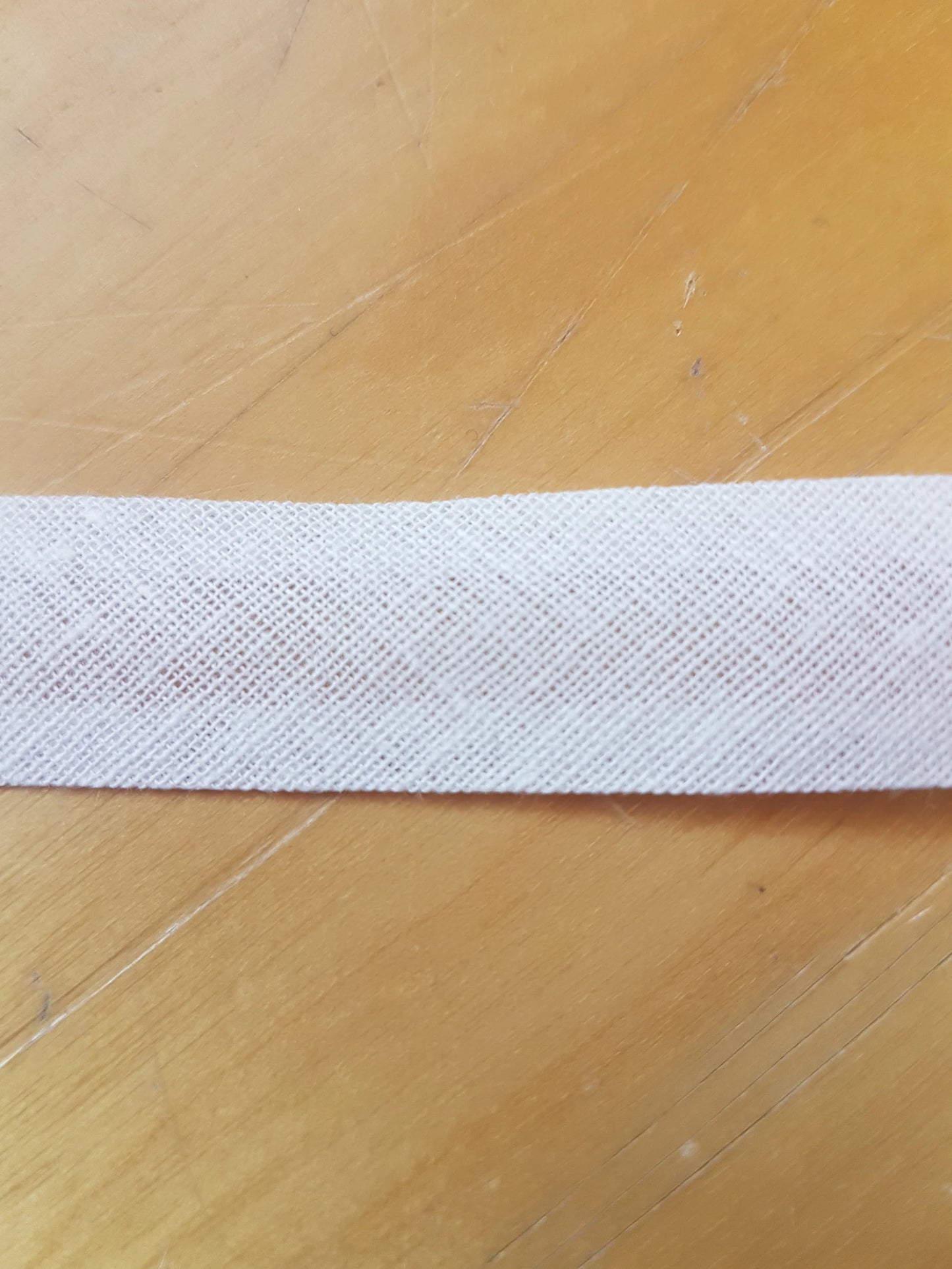 White Bias Binding 1.5cm per metre