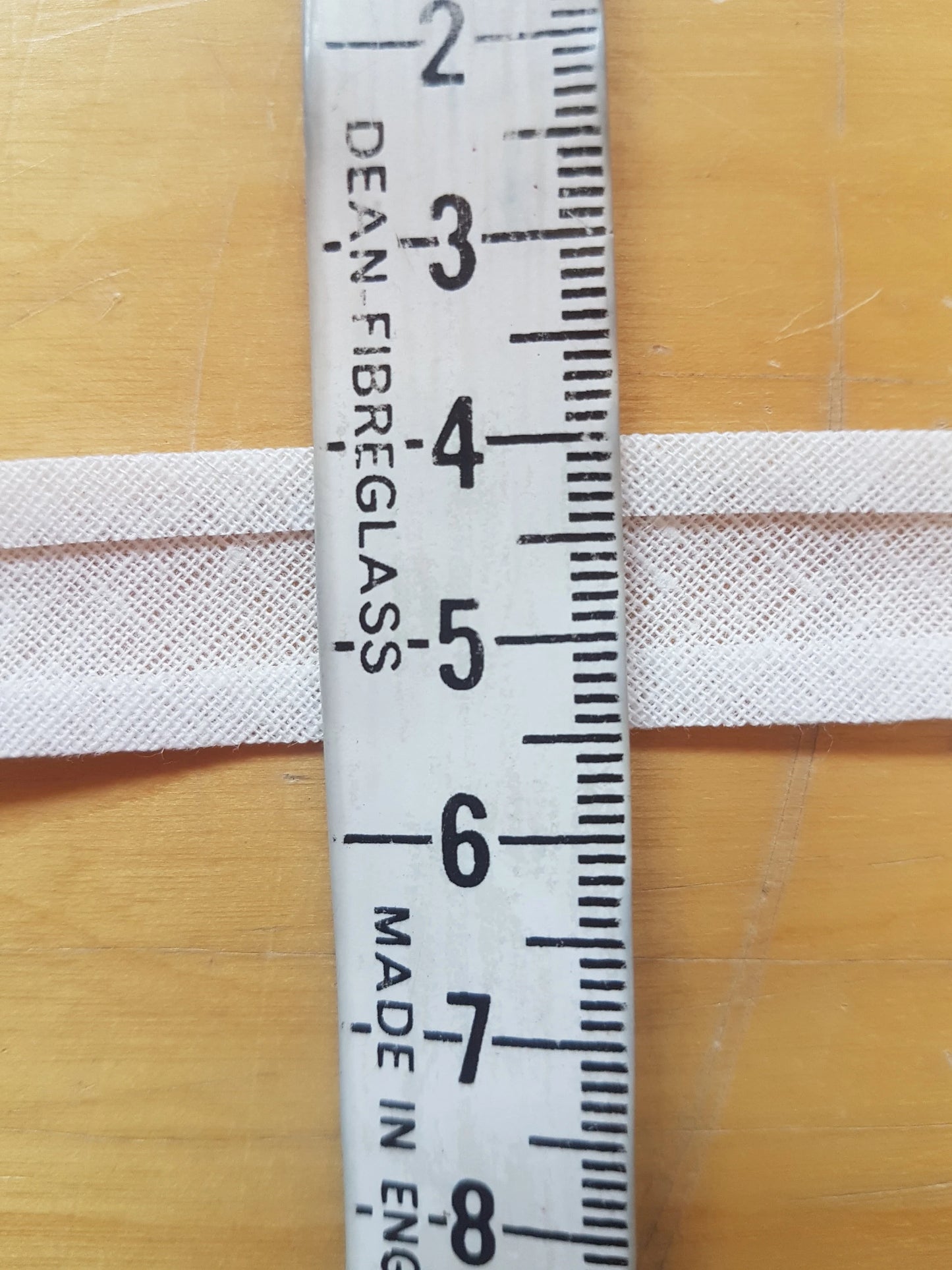 White Bias Binding 1.5cm per metre