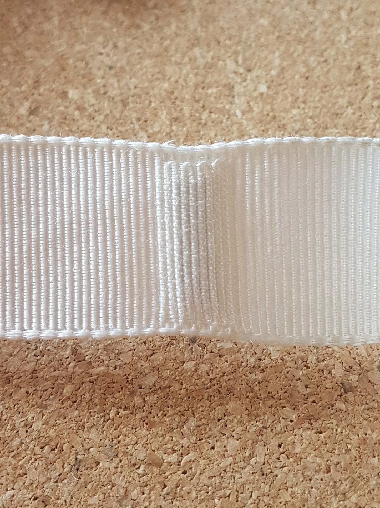Vintage Off White Grossgrain Stiffened Ribbon Crafting Sewing 2.5cm Wide Per Metre