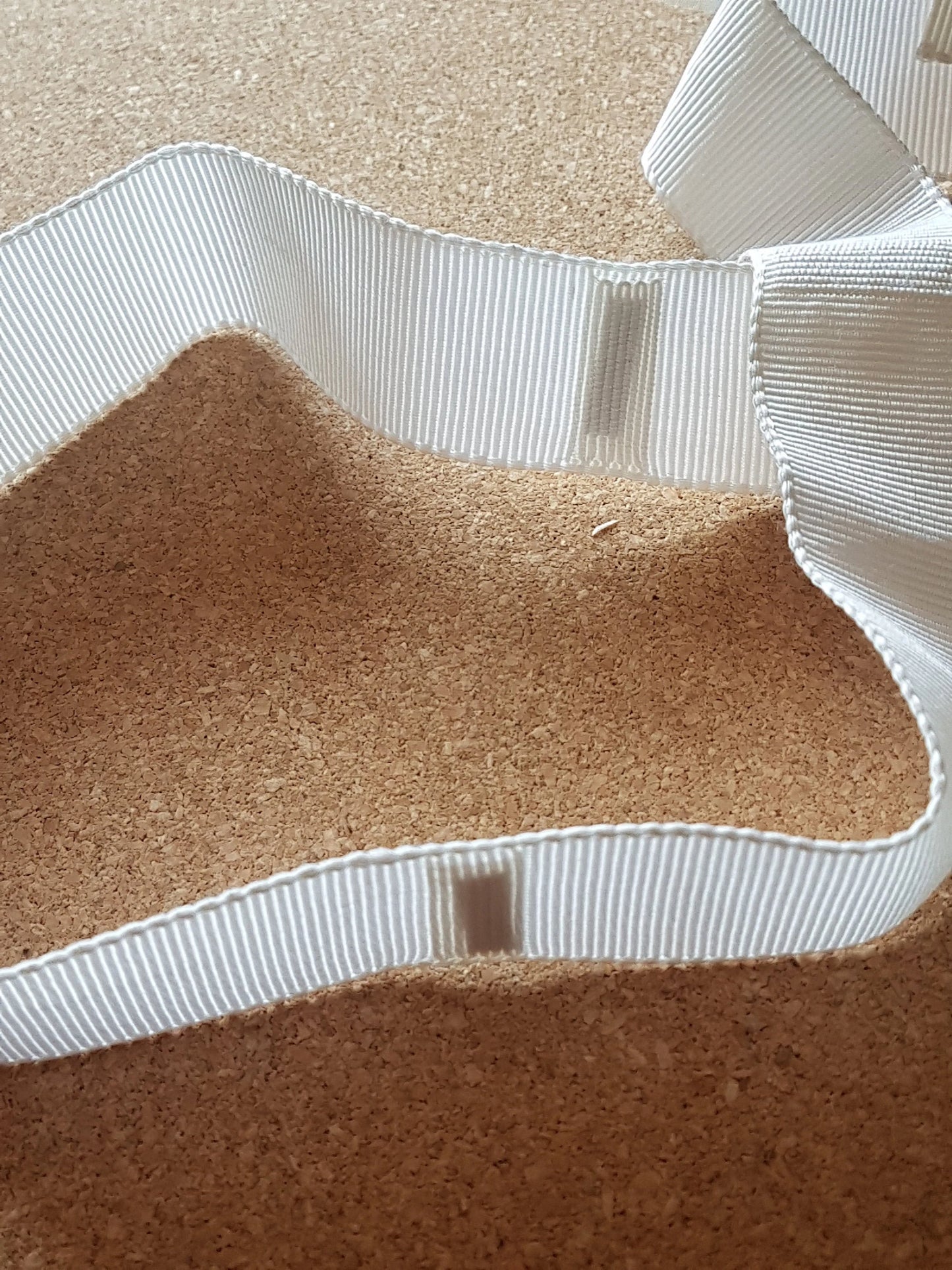 Vintage Off White Grossgrain Stiffened Ribbon Crafting Sewing 2.5cm Wide Per Metre