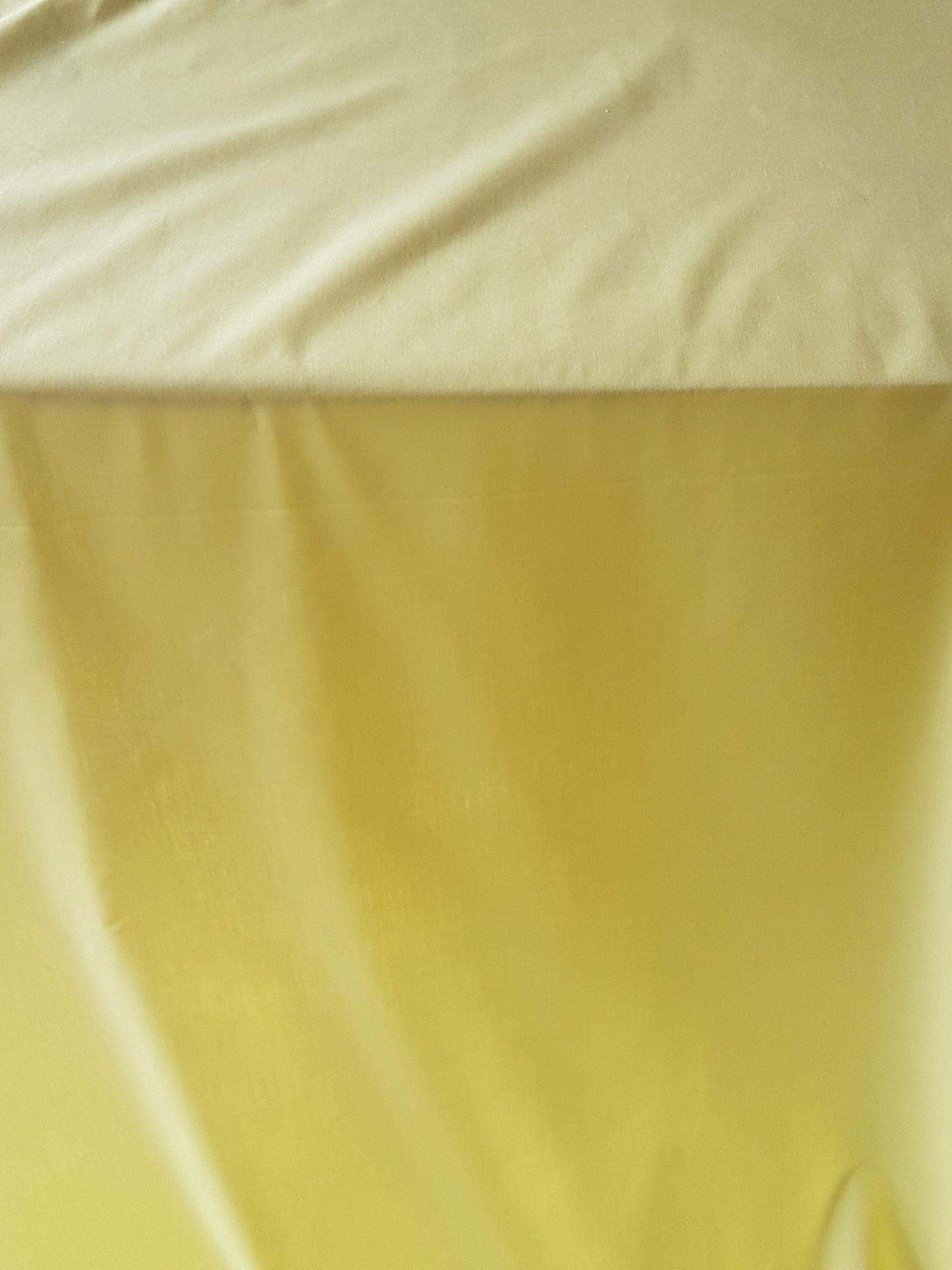 Lemon Yellow Polyester Cotton Lining Fabric Manmade Blend Remnant Per Metre