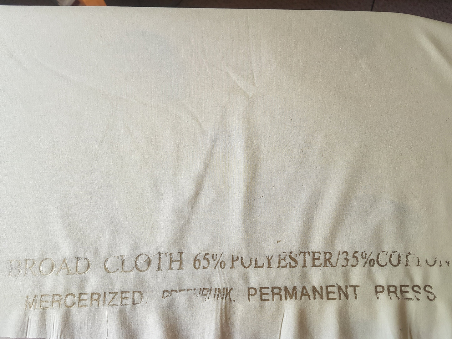 Lemon Yellow Polyester Cotton Lining Fabric Manmade Blend Remnant Per Metre