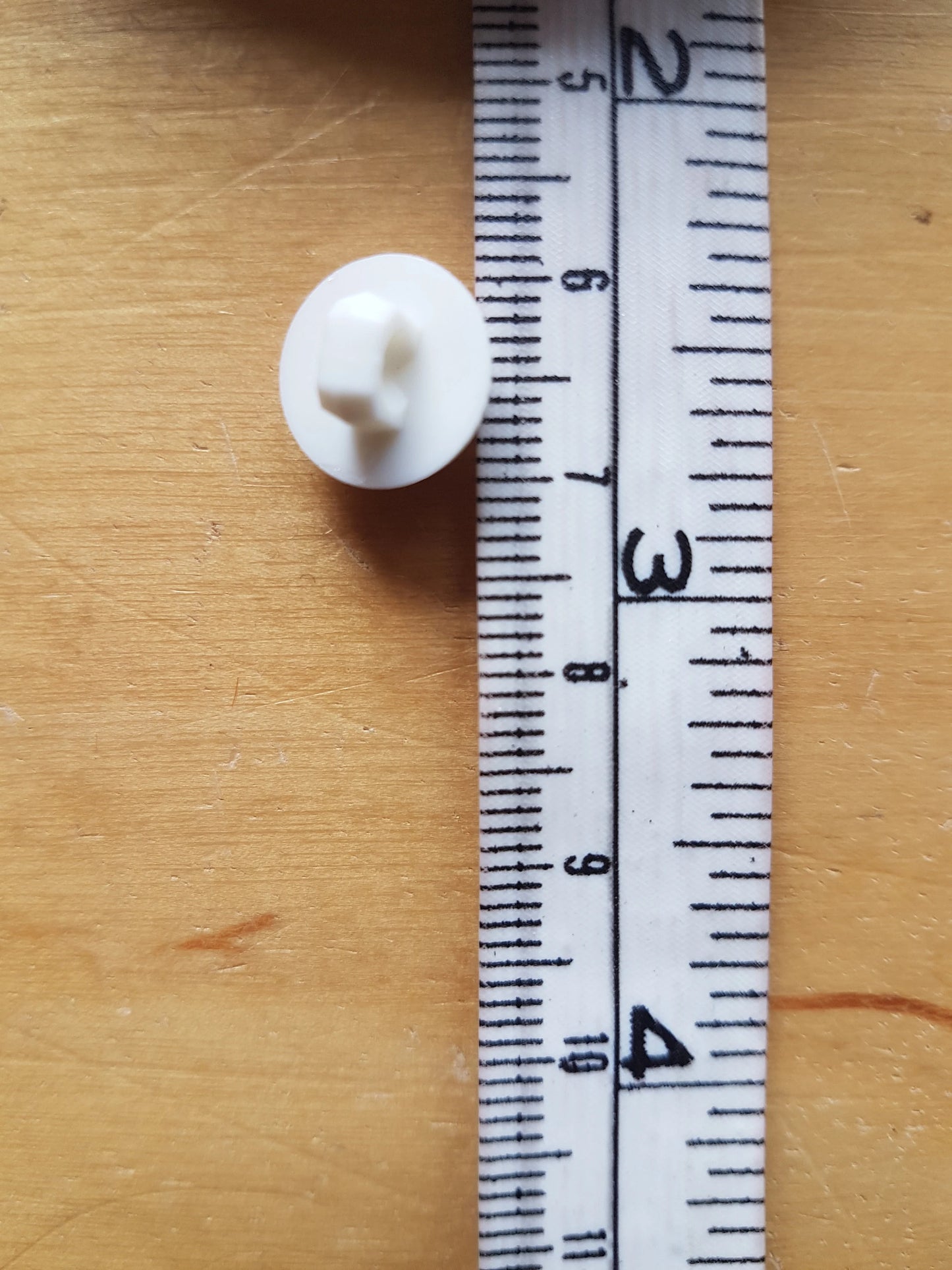 10 Cream Pearlised Domed Plastic Wedding Bridal Buttons 1cm