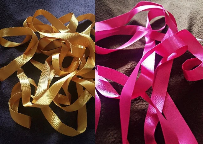 Satin Ribbon 1 metre 1/2 inch wide Old Gold