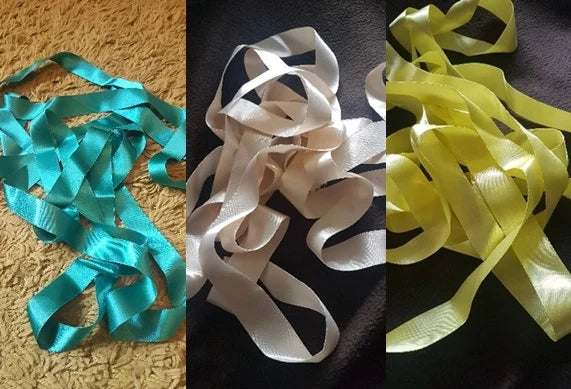 Satin Ribbon 1 metre 1 inch wide Lemon Yellow