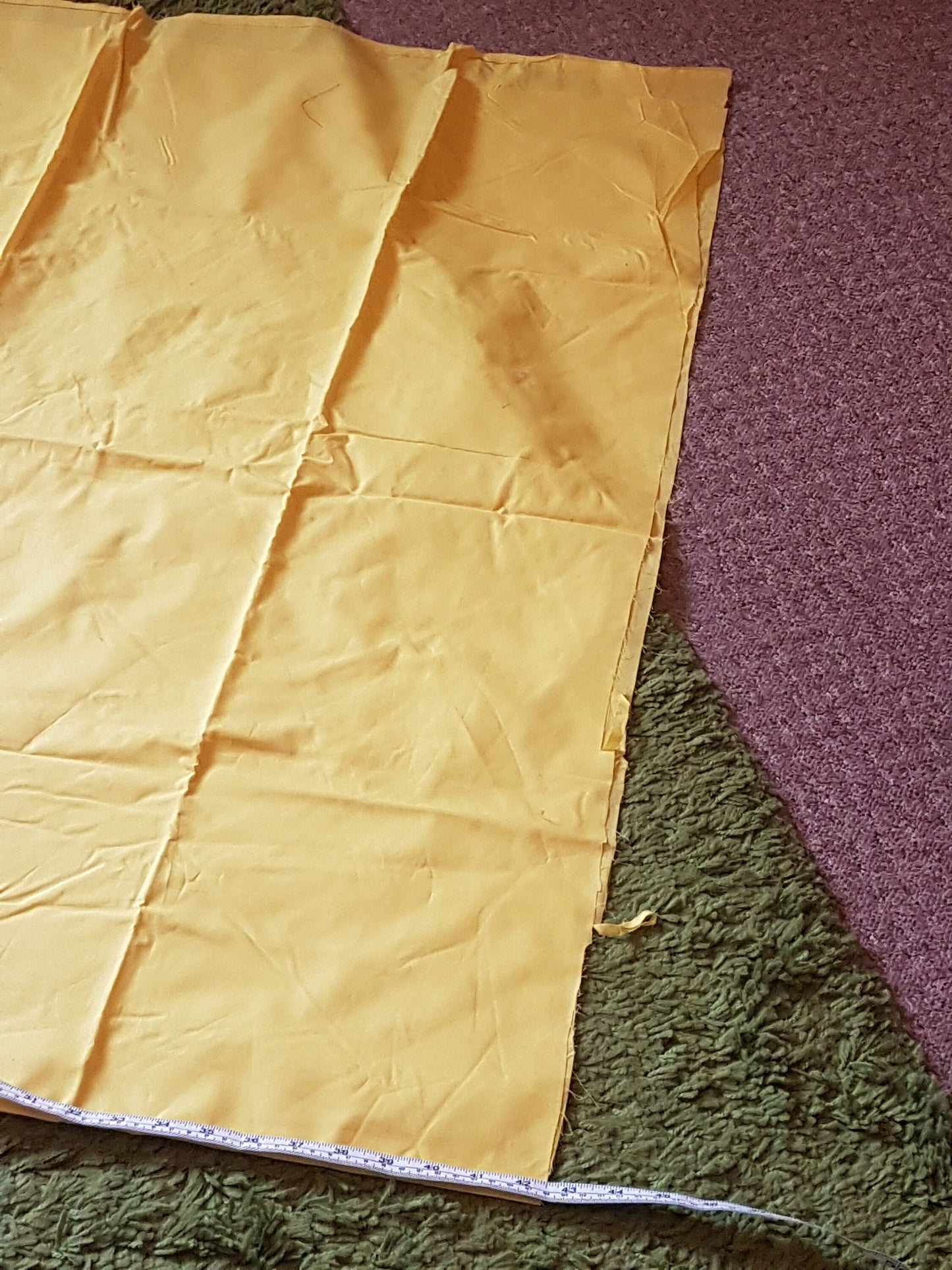 Sunflower Yellow Polyester Cotton Fabric Manmade Blend Per Metre