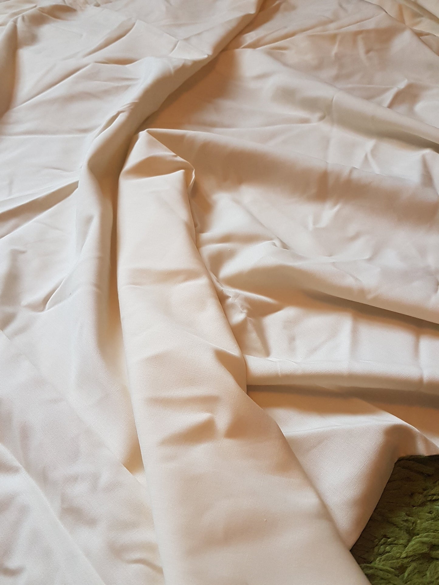Buttermilk Cream Polyester Lining Fabric Manmade Blend Per Metre