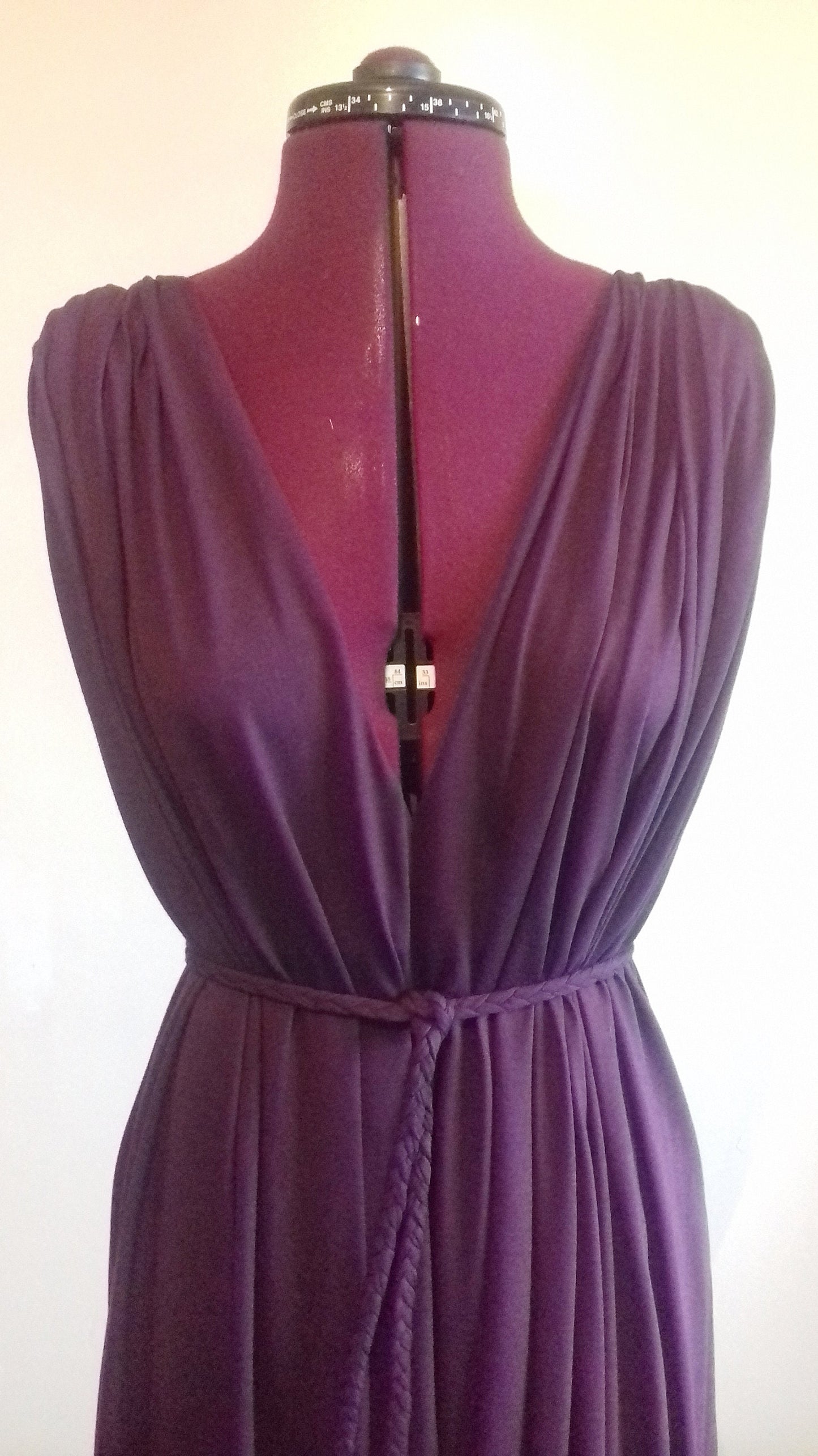 Purple Grecian Maxi Dress