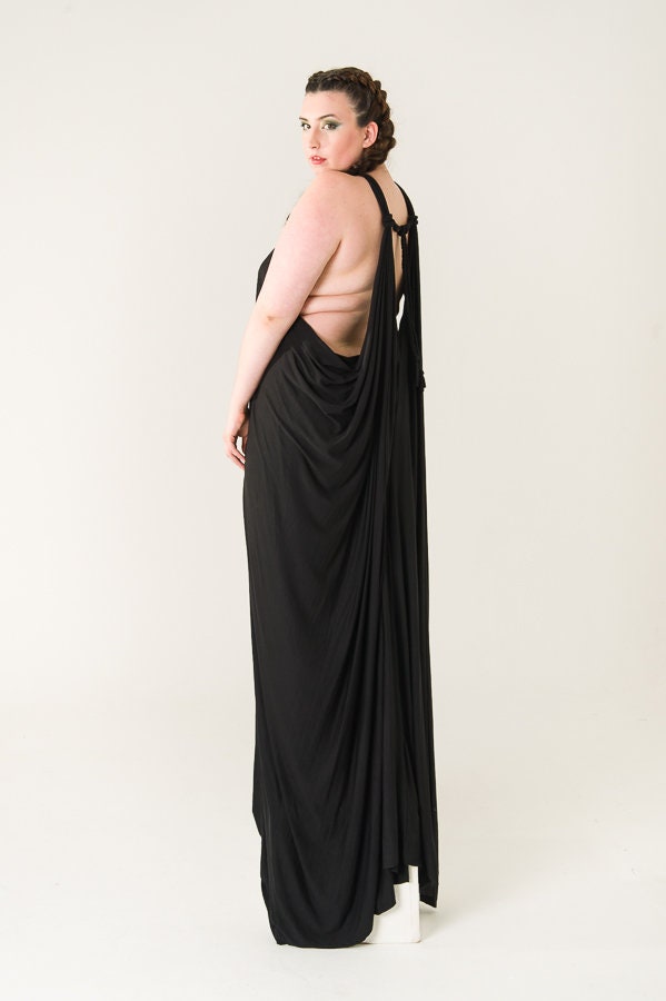 Long Backless Grecian Dress