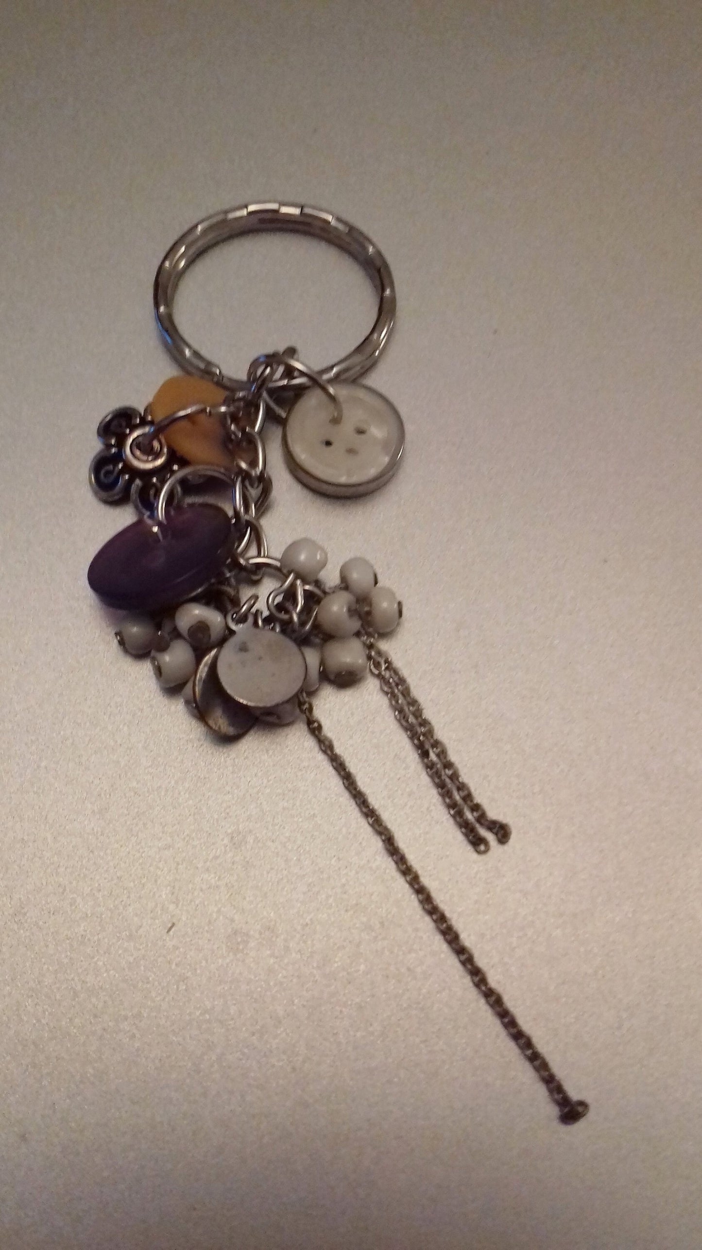 Buttons Keychain Beads Bag Charm