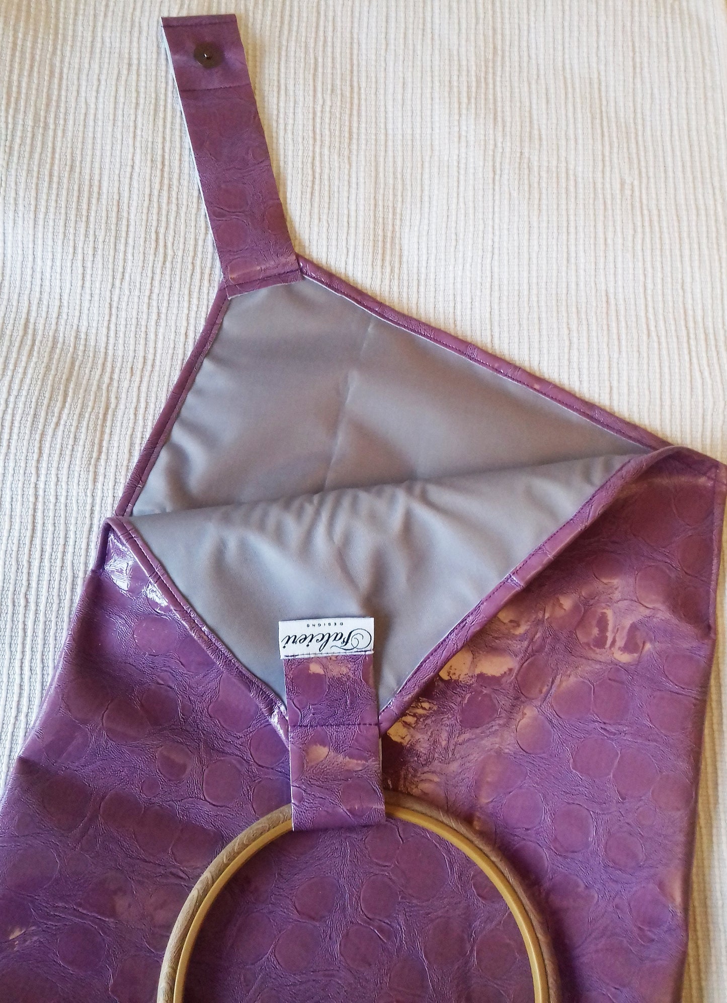 Oversize Asymmetrical Purple Shoulder Bag
