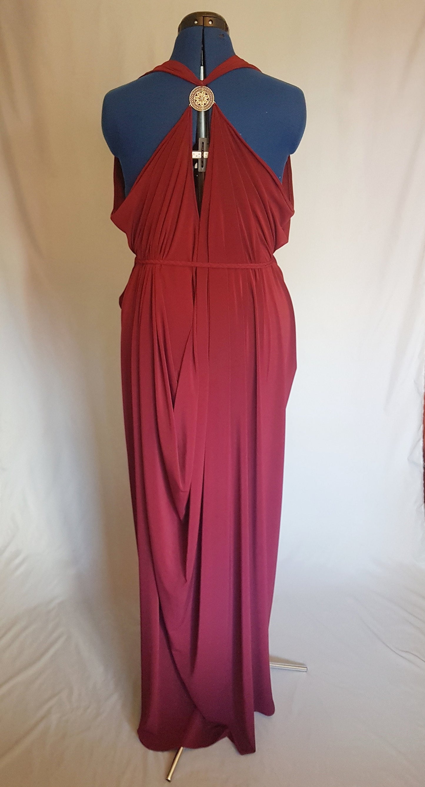 Long Backless Grecian Dress