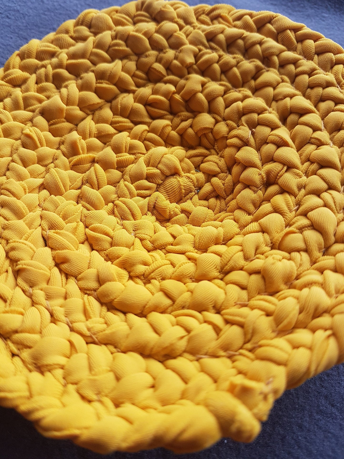 Handmade Round Coaster Mustard Yellow