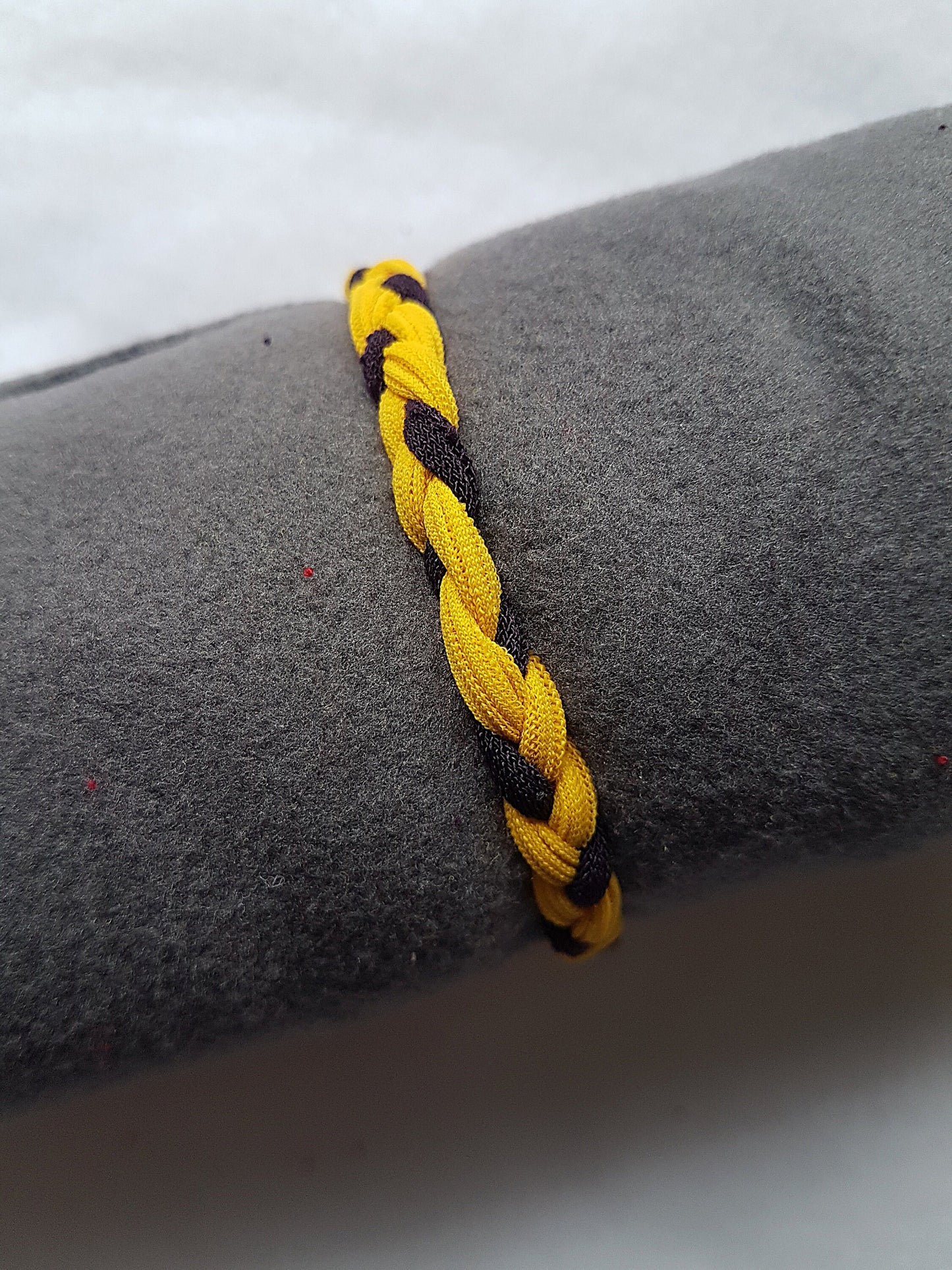 Yellow Purple Braided Bracelet