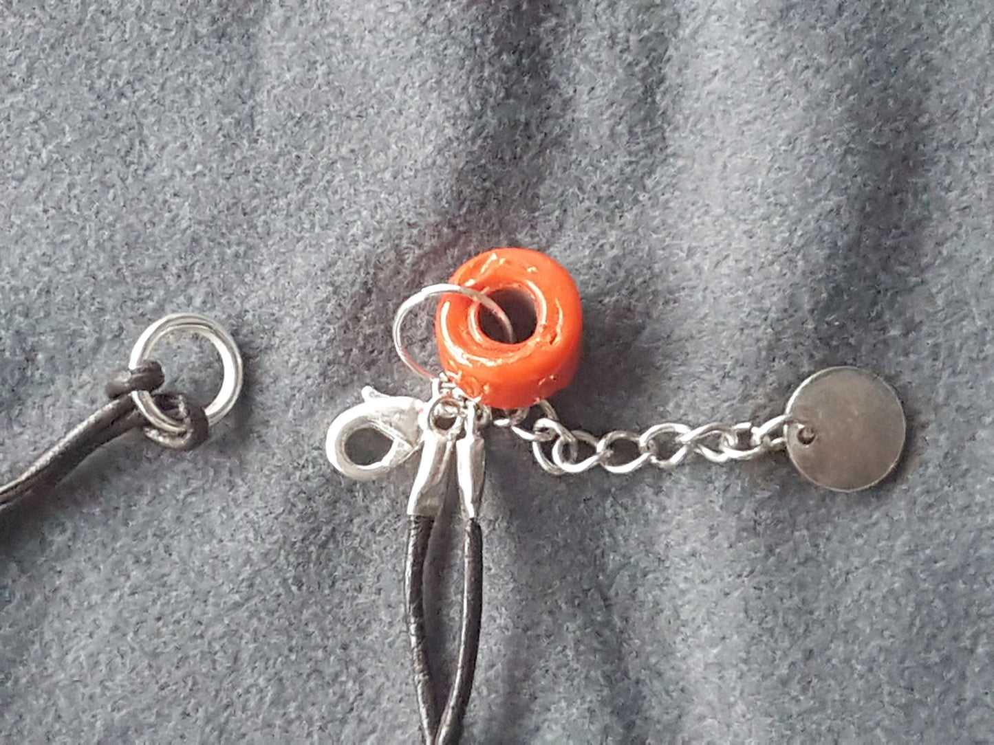 Leather Strand Beaded Upcycle Bracelet