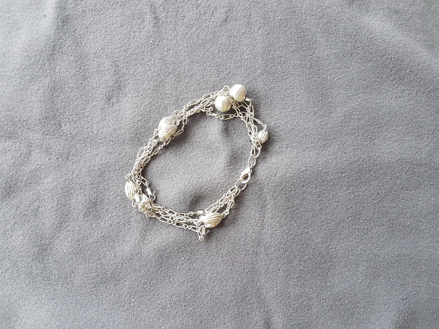 Silver Chain Beaded Upcycle Bracelet