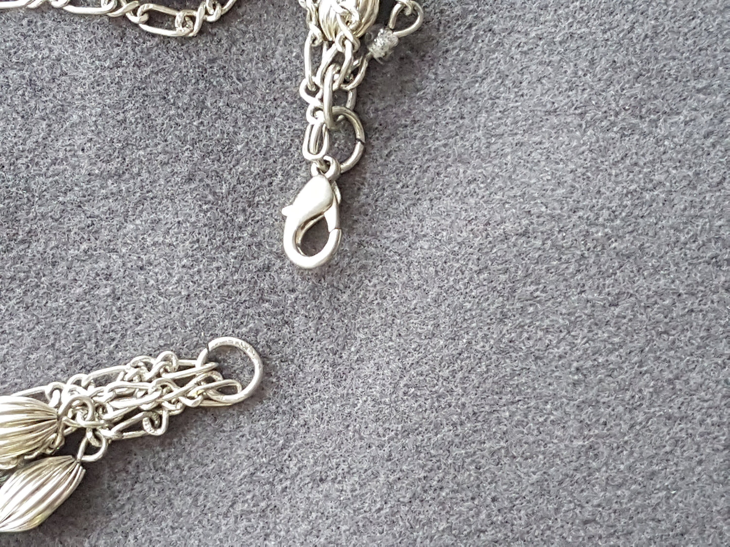 Silver Chain Beaded Upcycle Bracelet
