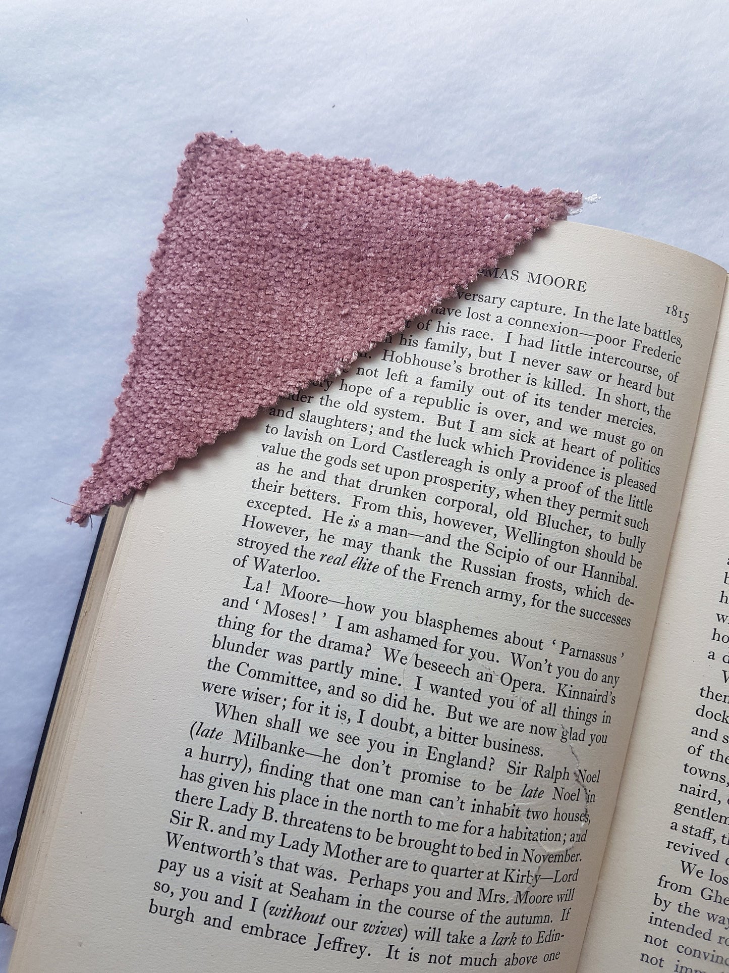 Velvet White Grey Green Orange Pink Bookmark