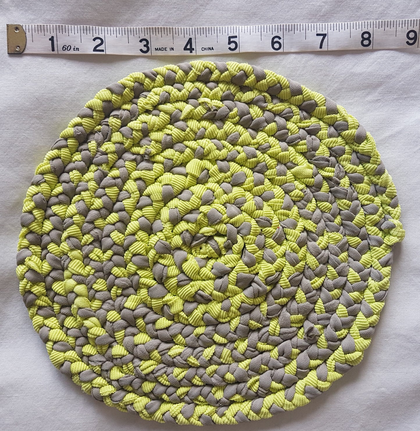 Handmade Coaster Lime Green, Brown