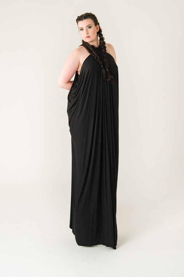 Long Backless Grecian Dress