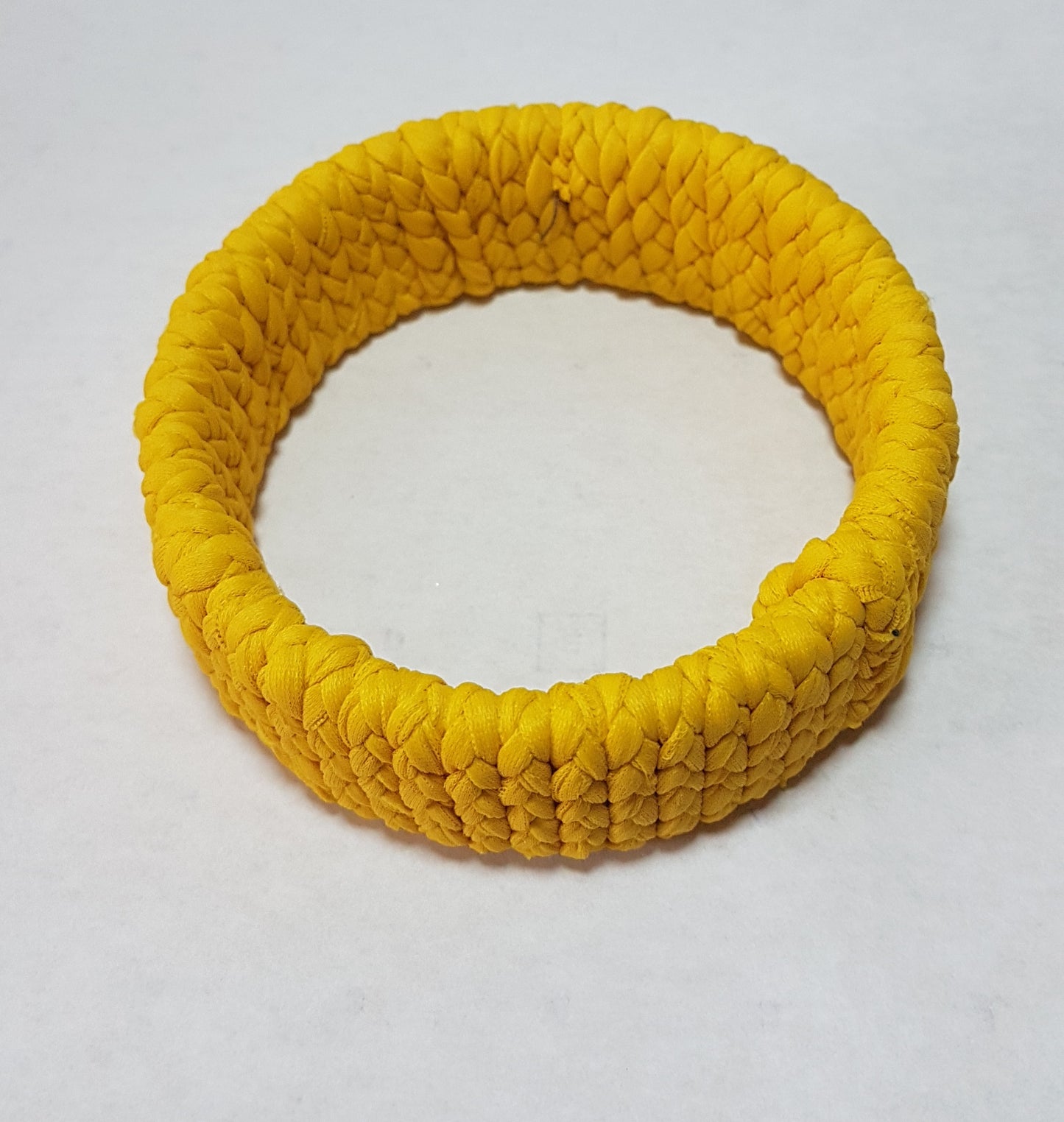 Mustard Yellow Braided Chunky Bangle SMALL