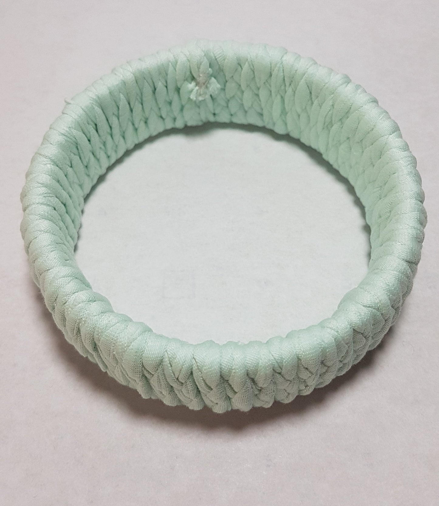 Pastel Green Braided Chunky Bangle SMALL