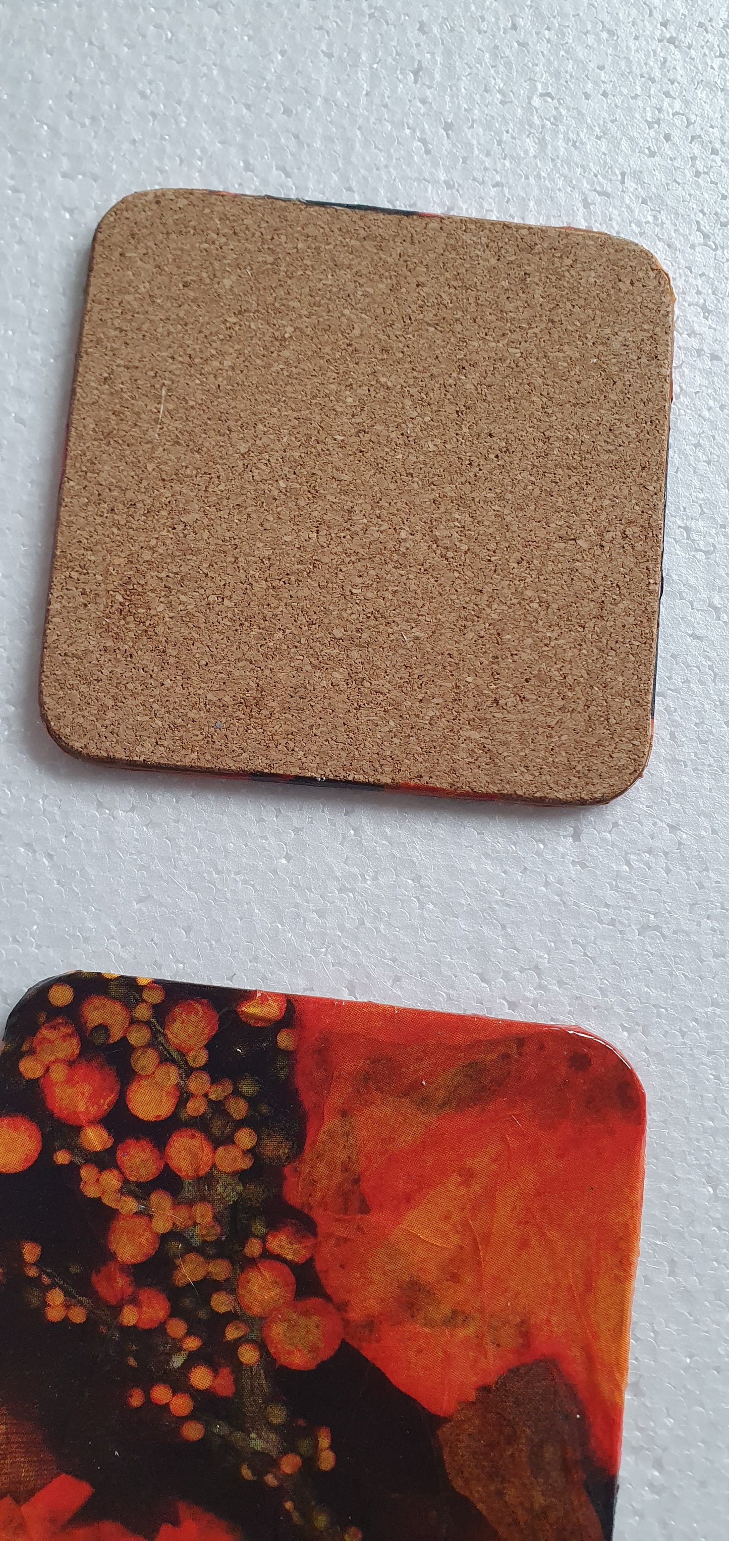 Decoupage Black Orange Coasters Set Of Four Home Decor Gift