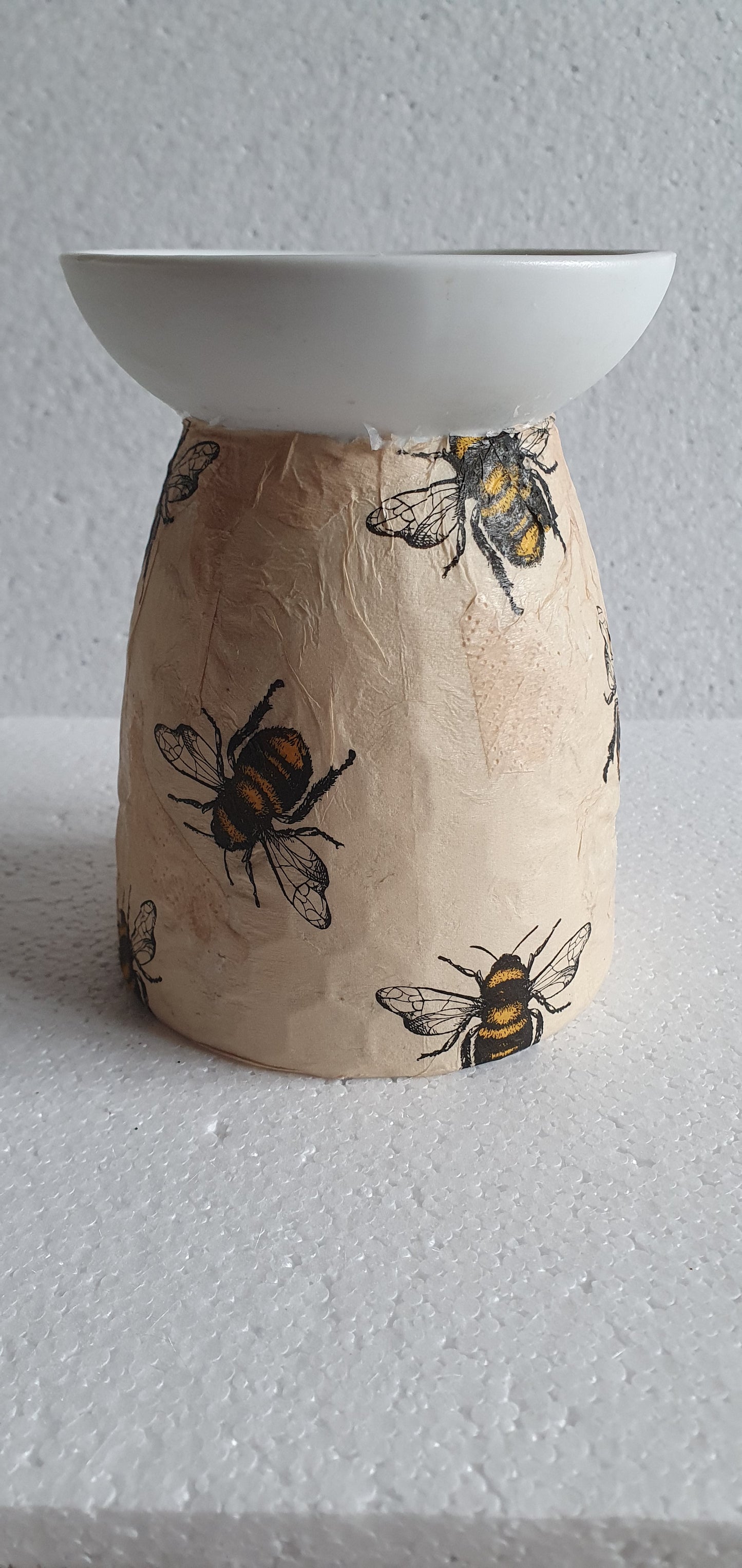 Hand Decorated Bumble Bee Tea Light Oil Burner Home Decor Gift