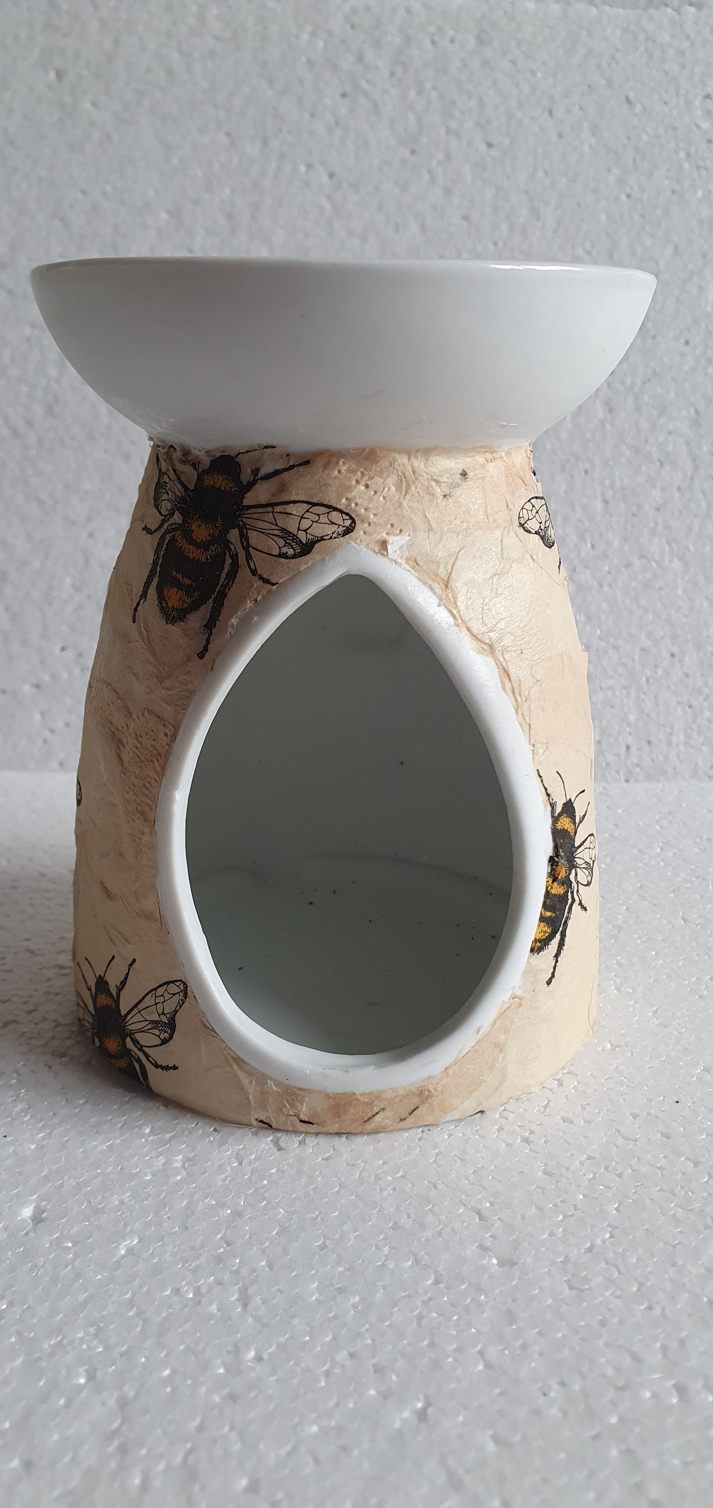Hand Decorated Bumble Bee Tea Light Oil Burner Home Decor Gift