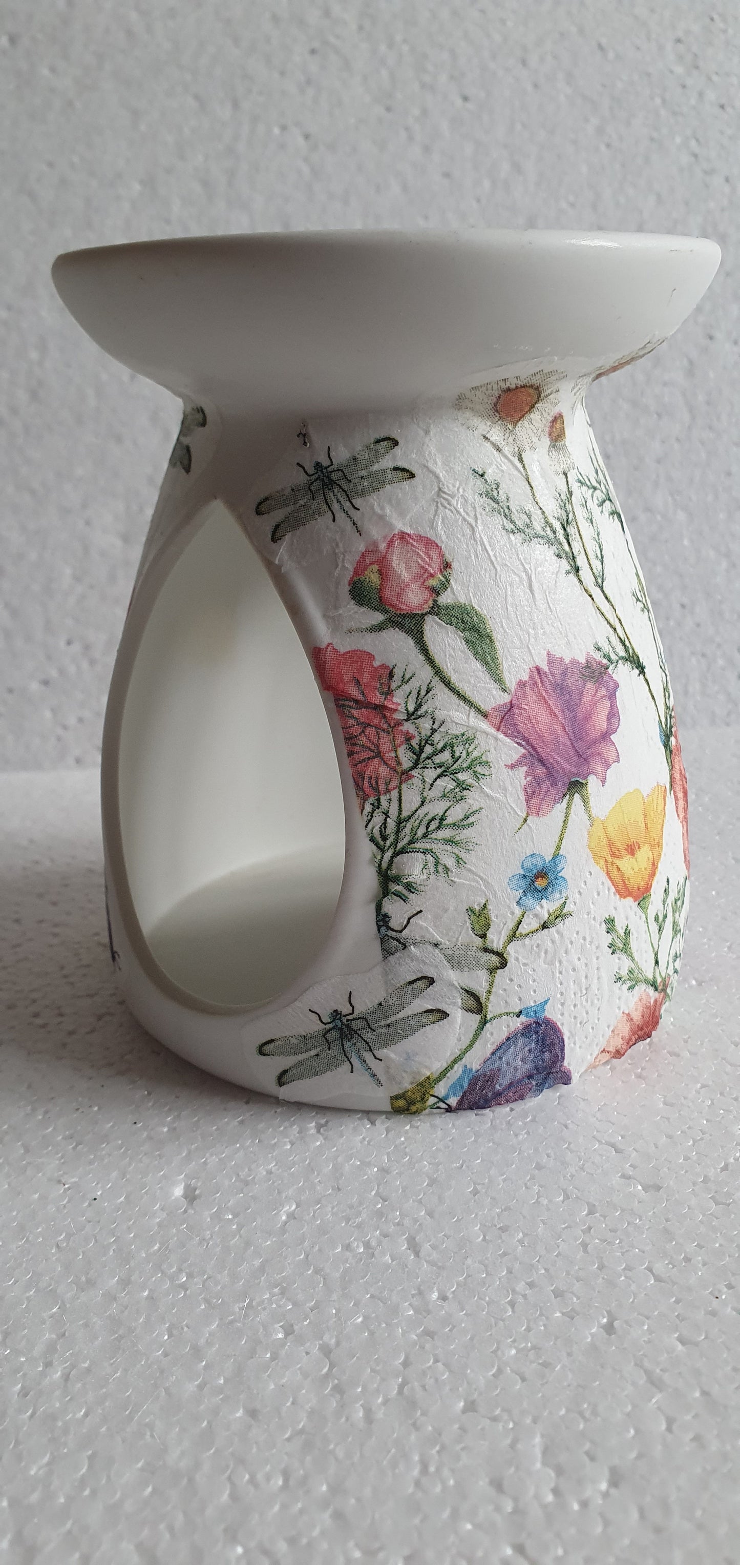 Hand Decorated Insects And Flowers Tea Light Oil Burner Home Decor Gift