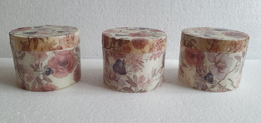 Small Flowers Butterflies Pink Blue Plastic Hand Decorated Pot Decor Gift