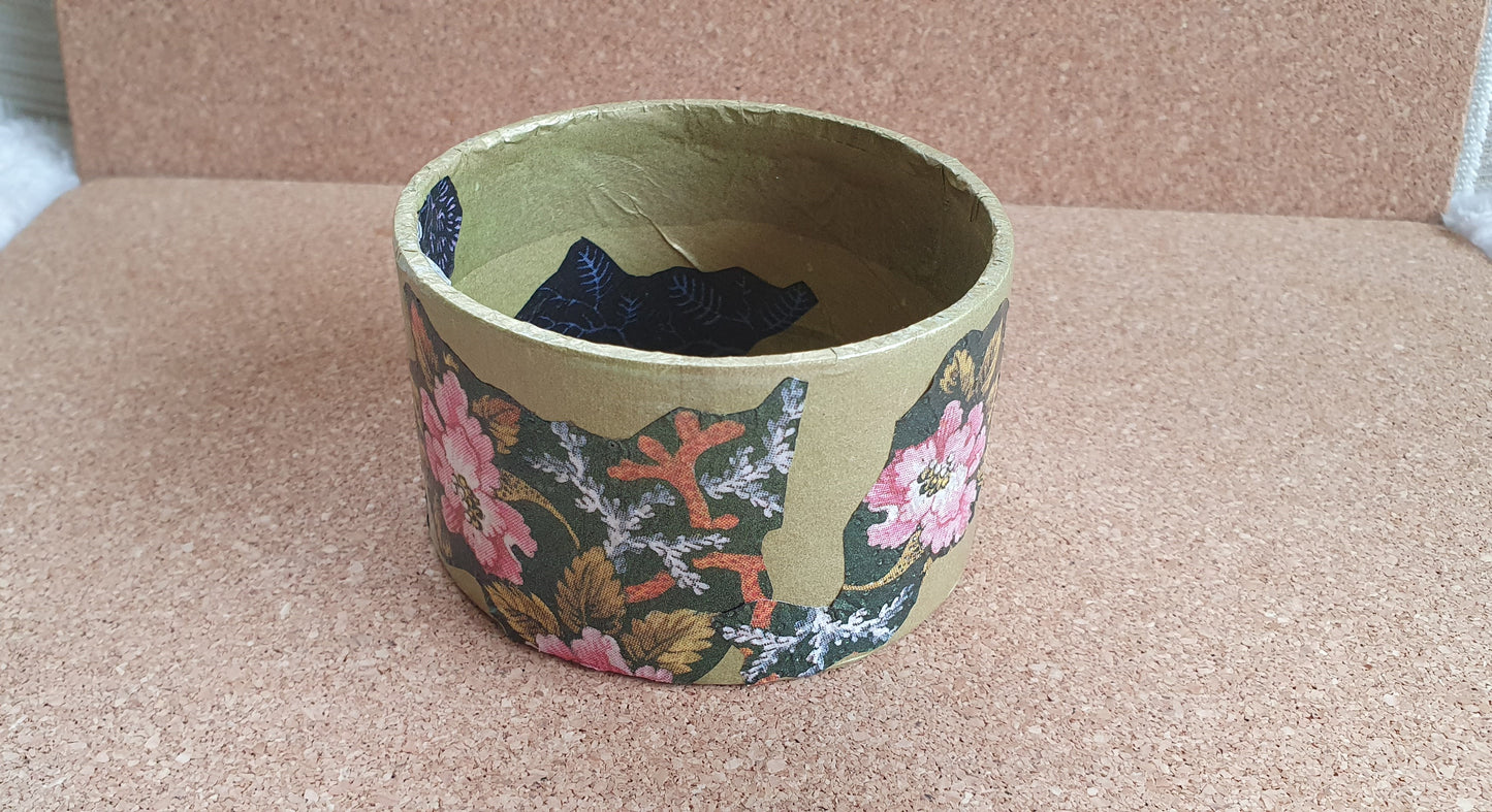 Gold Black Decoupage Chunky Bangle