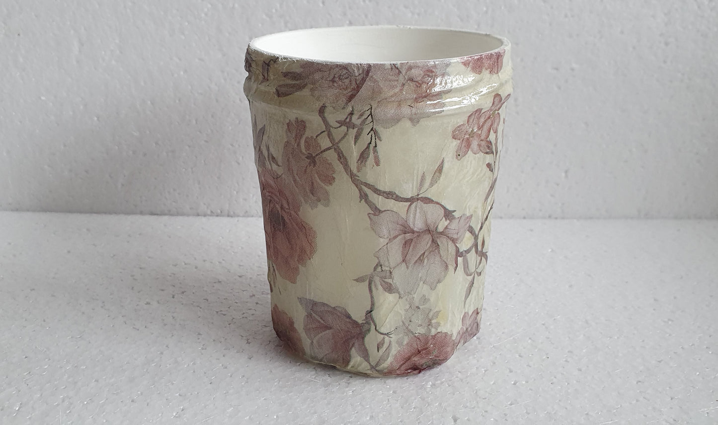 Medium Glass Floral Pattern Hand Decorated Storage Jar Home Decor Gift