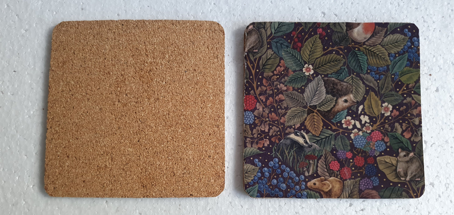 Single Mix And Match Coaster Hedgehog Woodland Home Decor Gift