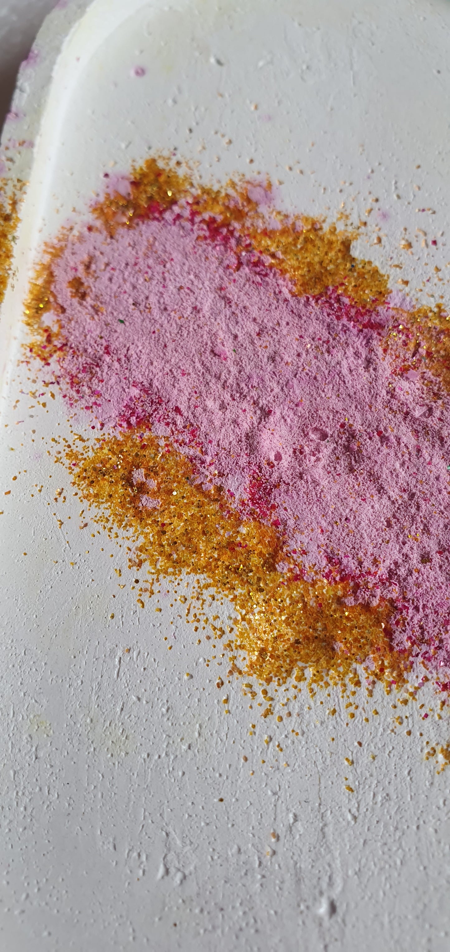 Decoupage Trinket Tray Cement Base Gold Pink White Home Decor Gift