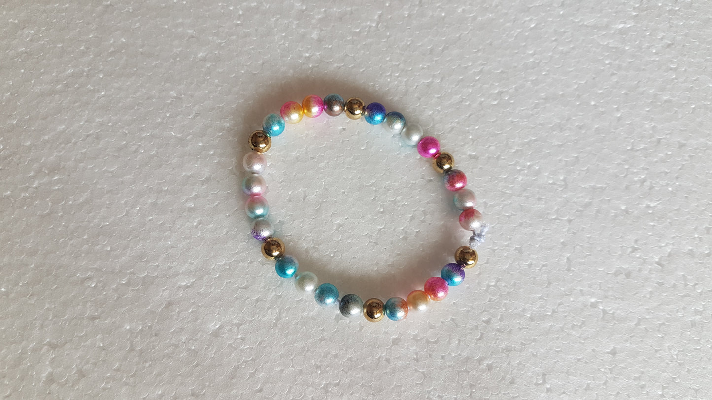 Bead Elastic Bracelet Multicoloured