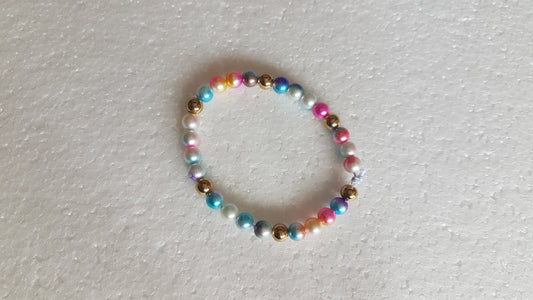 Bead Elastic Bracelet Multicoloured