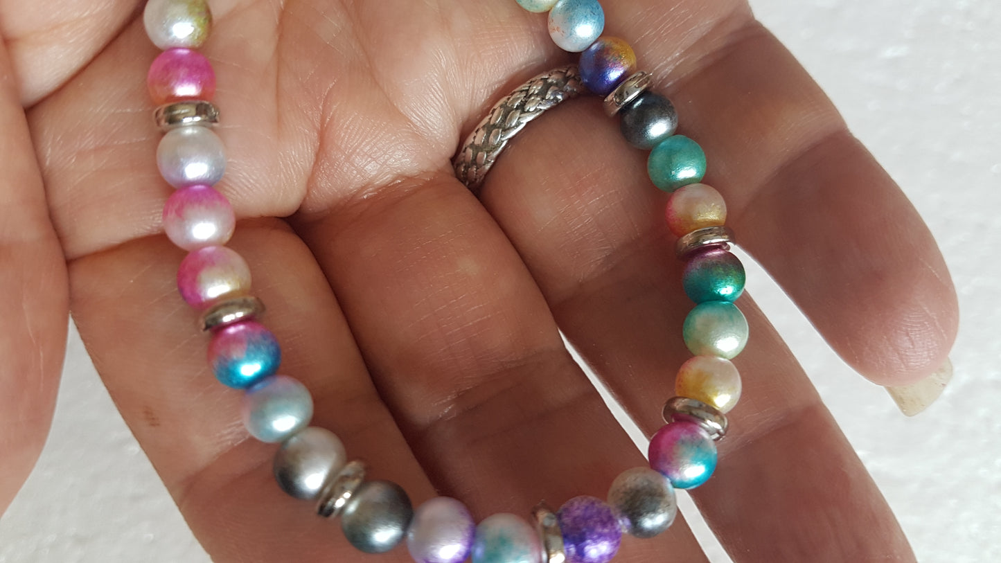 Bead Elastic Bracelet Multicoloured 2