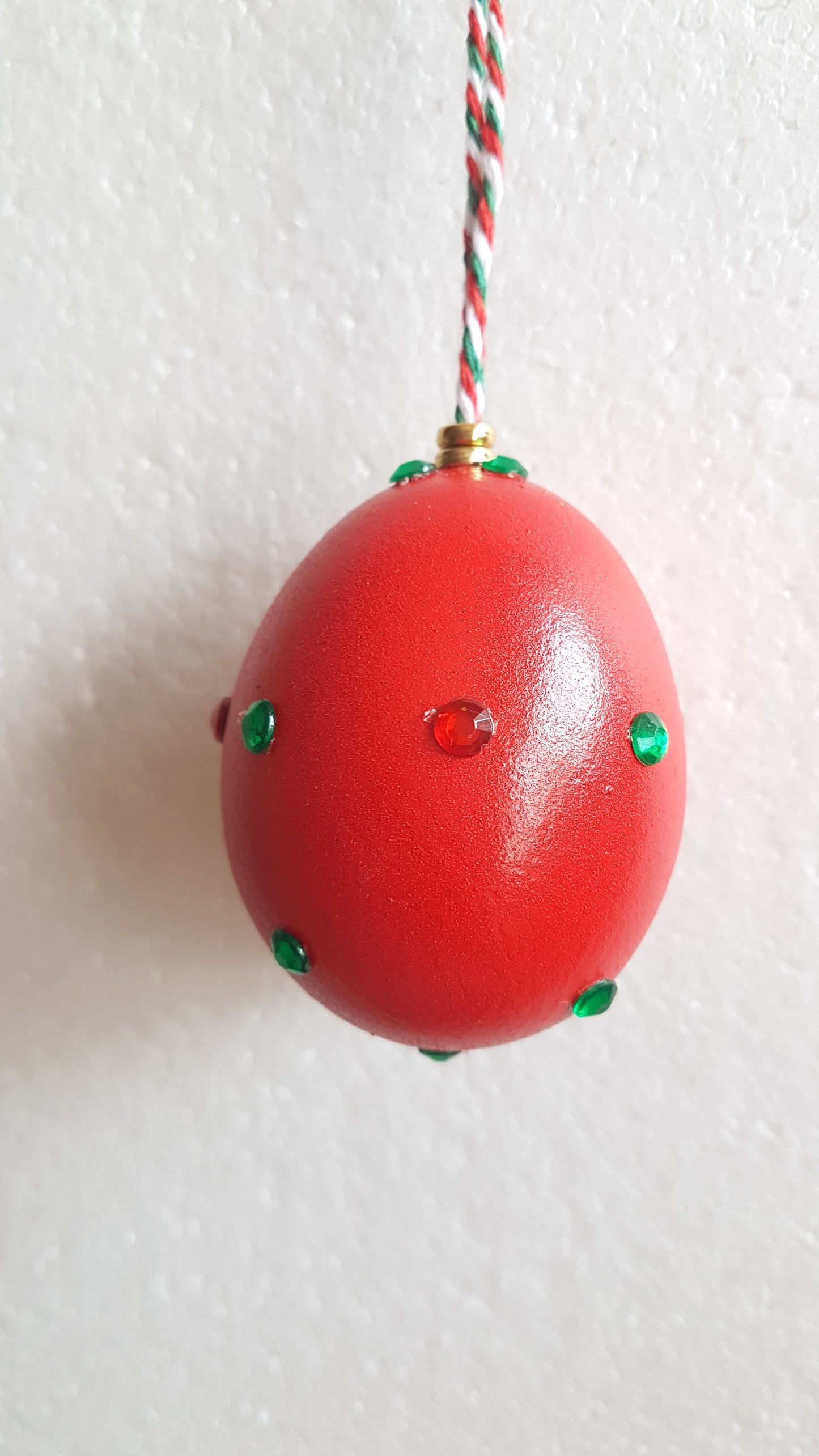 Decorated Egg Window/Tree Hanging Red Green Christmas Home Decor Gift