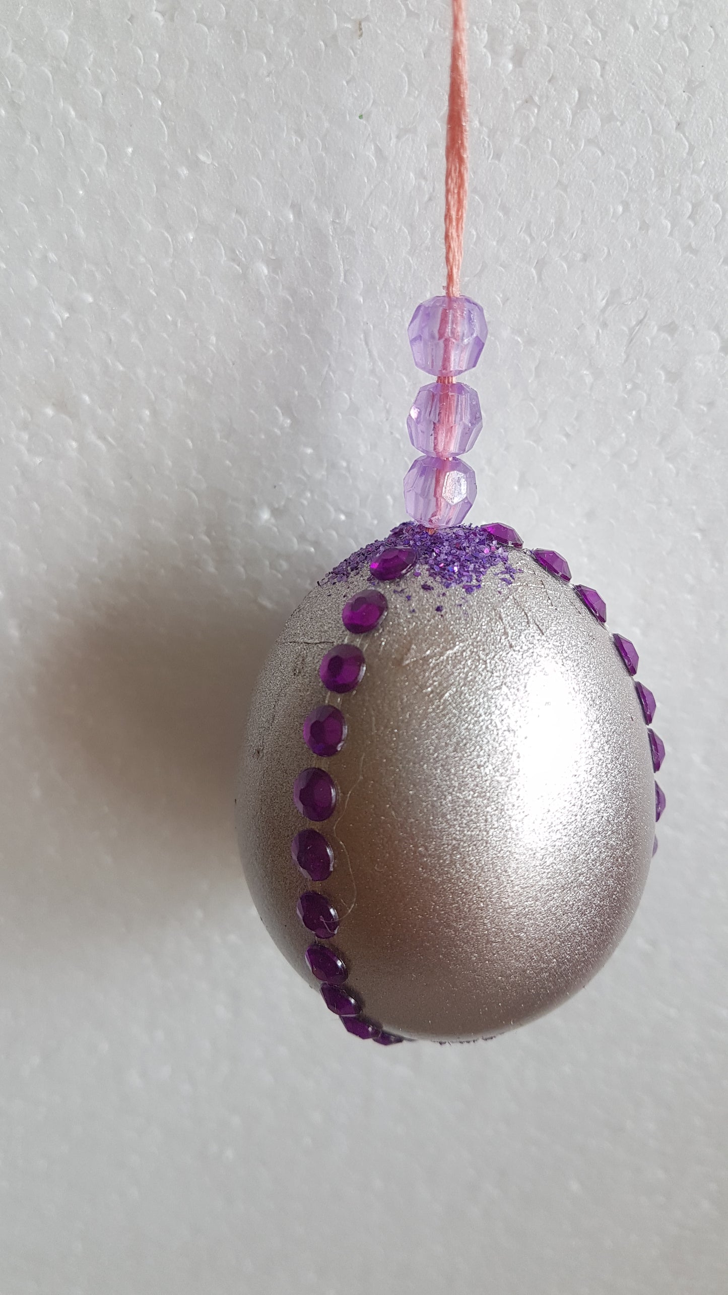 Decorated Egg Window/Tree Hanging Pink Purple Home Decor Gift