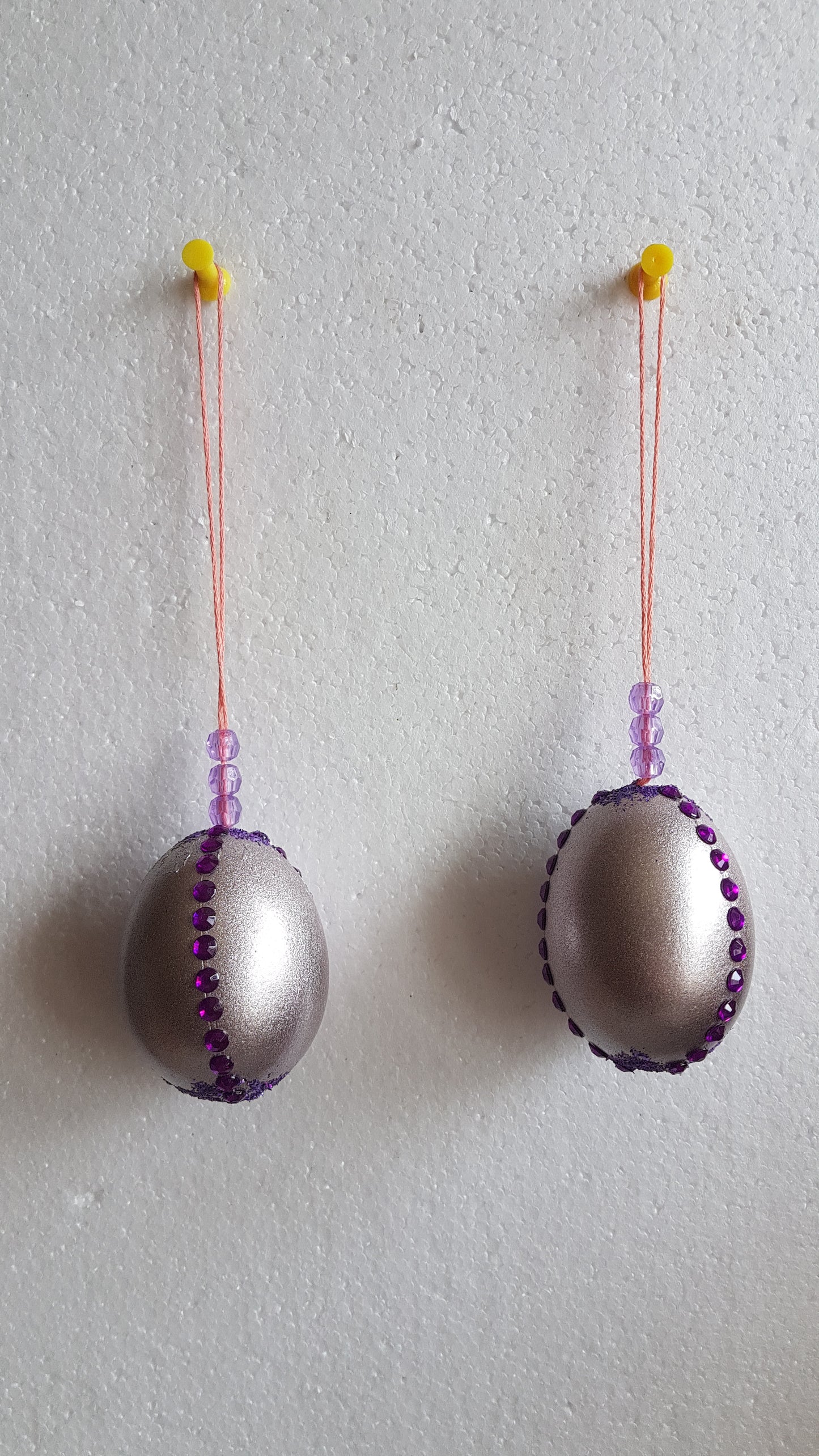 Decorated Egg Window/Tree Hanging Pink Purple Home Decor Gift