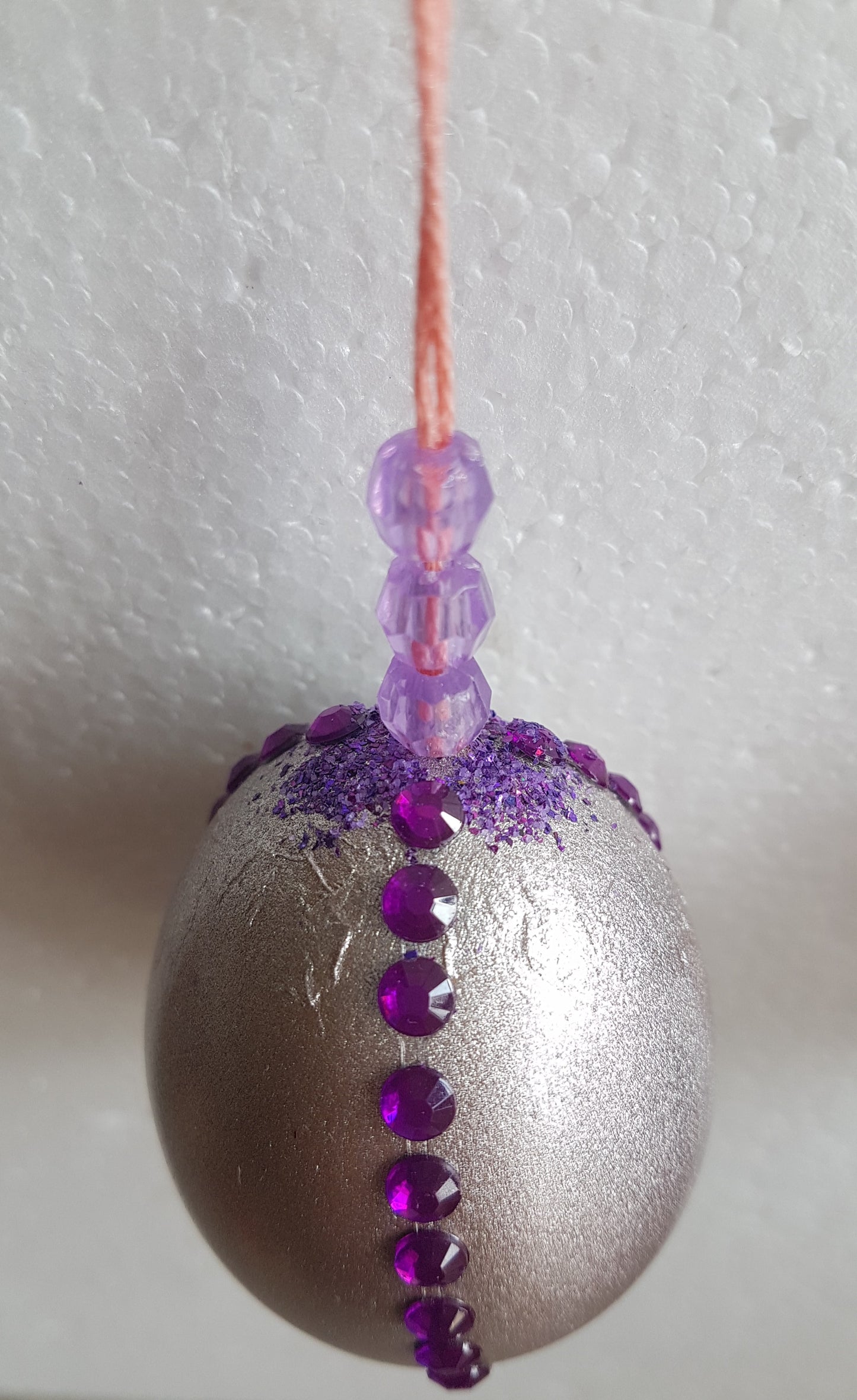 Decorated Egg Window/Tree Hanging Pink Purple Home Decor Gift