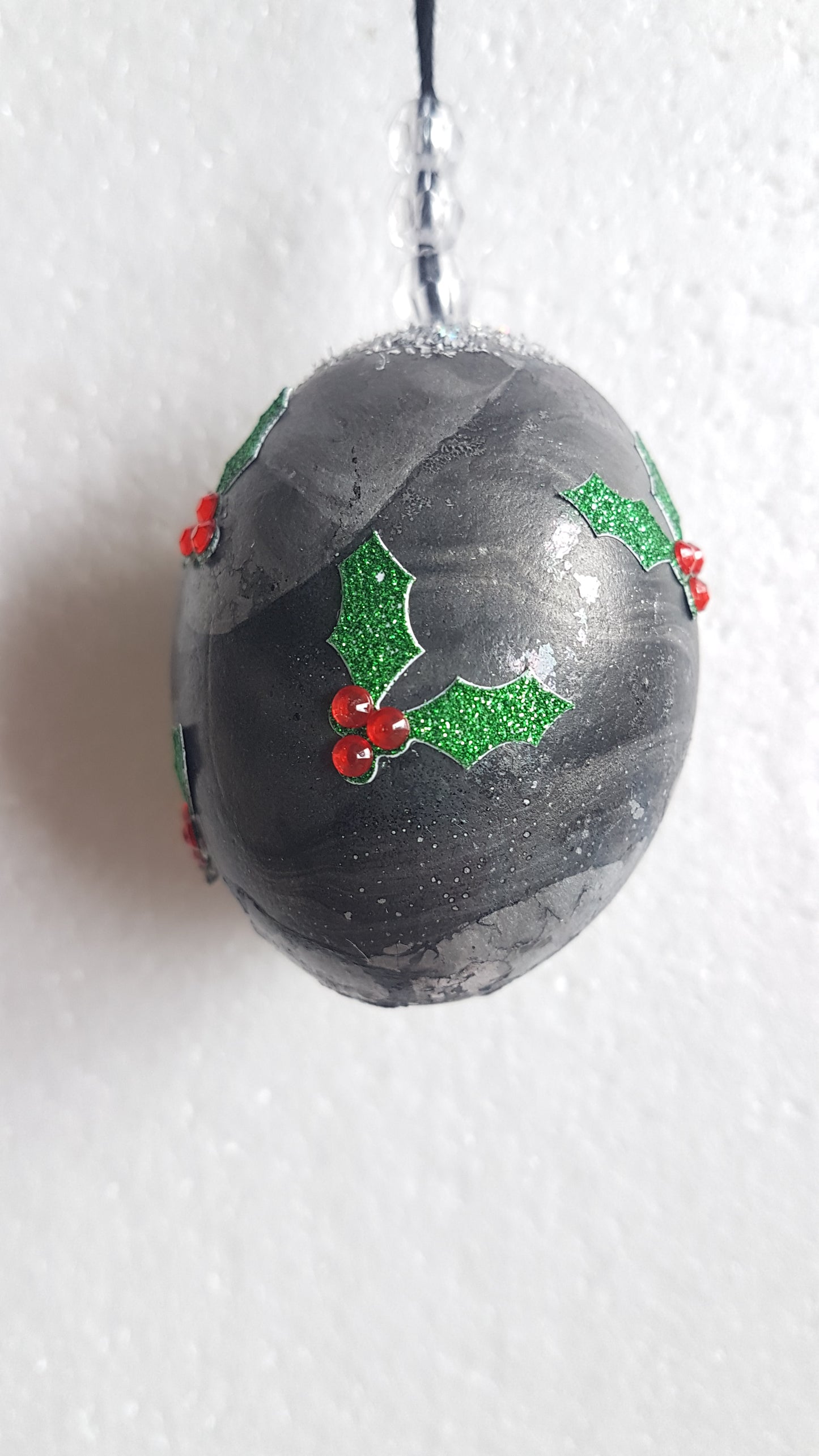 Decorated Egg Window/Tree Hanging Black Green Silver Red Home Decor Gift