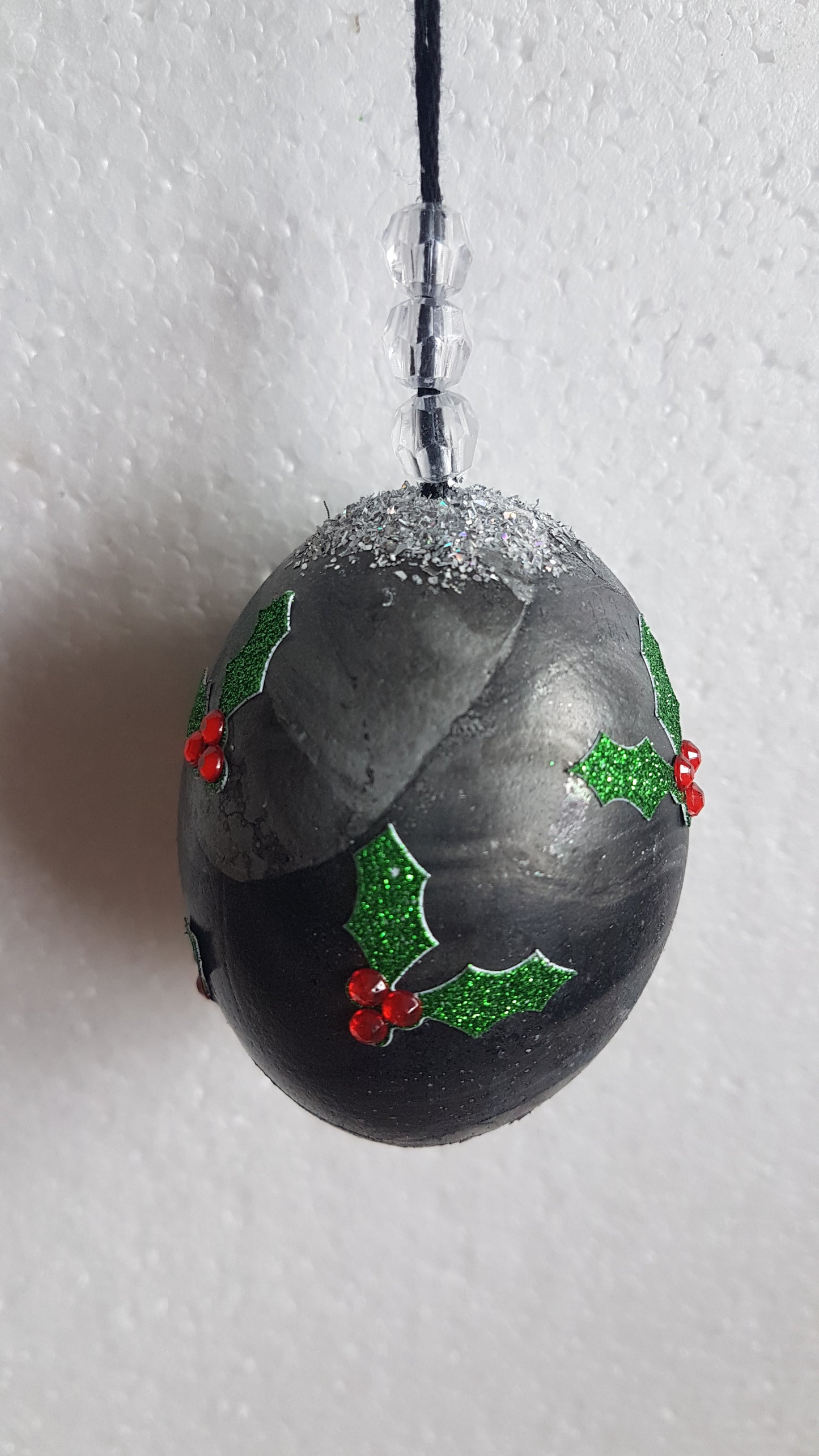 Decorated Egg Window/Tree Hanging Black Green Silver Red Home Decor Gift