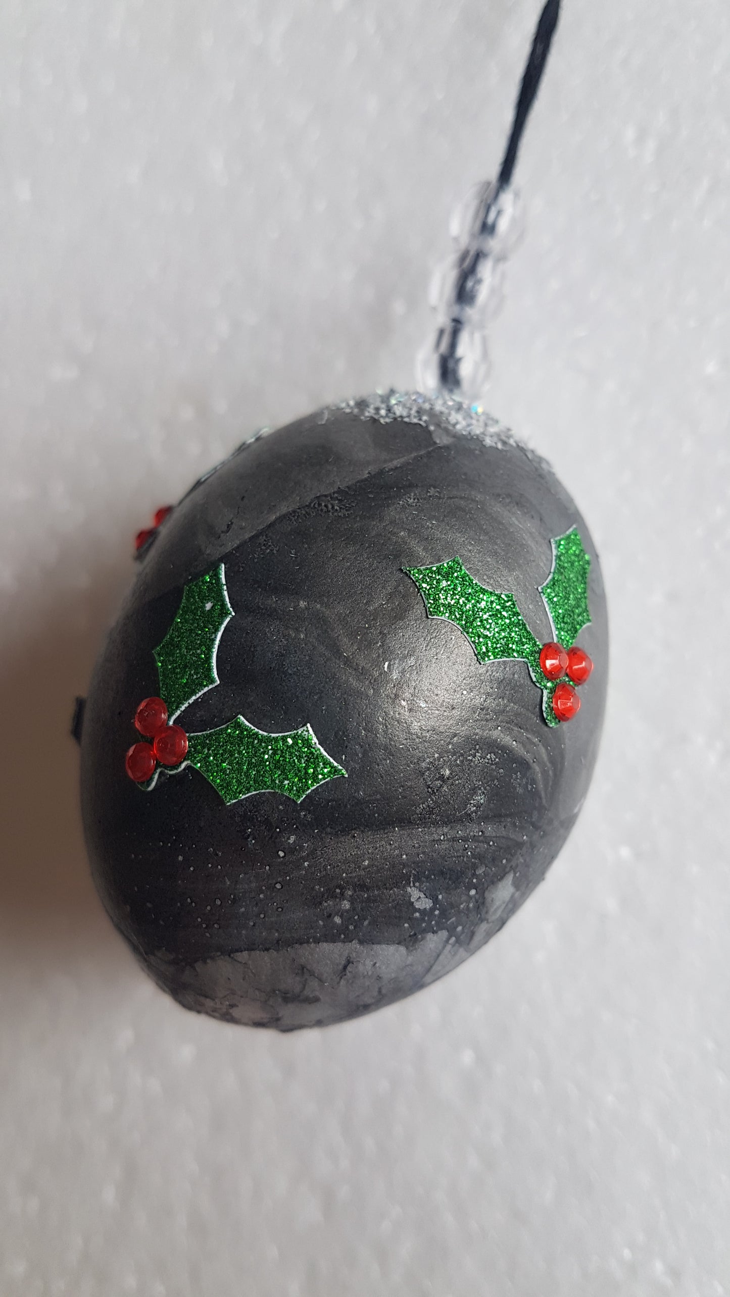 Decorated Egg Window/Tree Hanging Black Green Silver Red Home Decor Gift